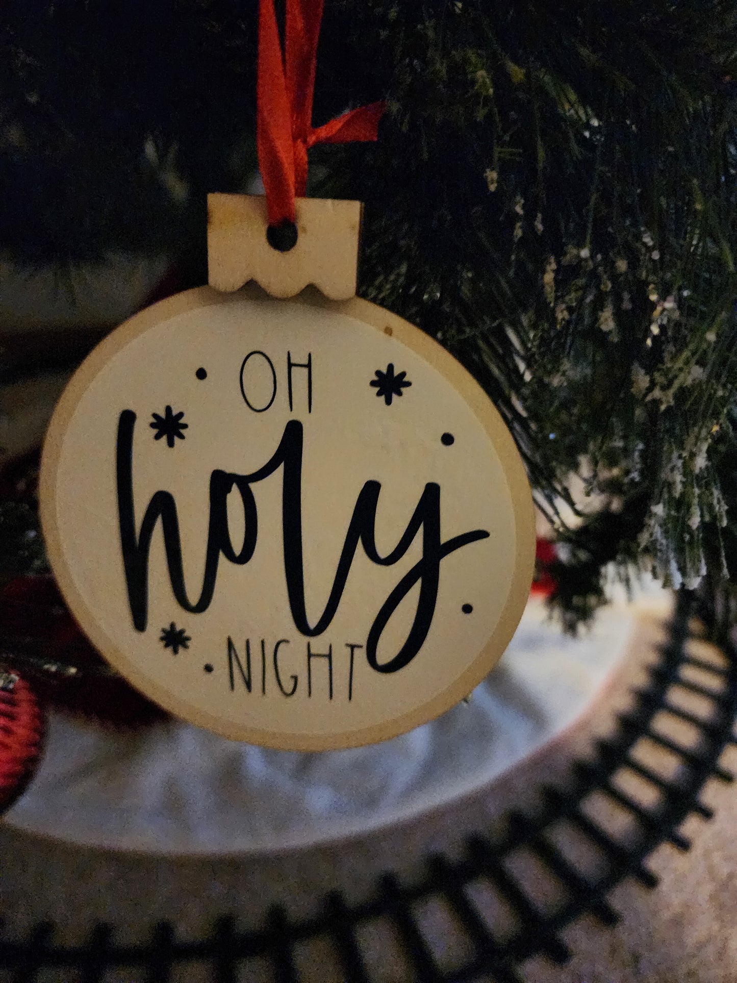 Peace on Earth, Merry Christmas, Jingle Bells (Set of 6) Christmas Ornaments