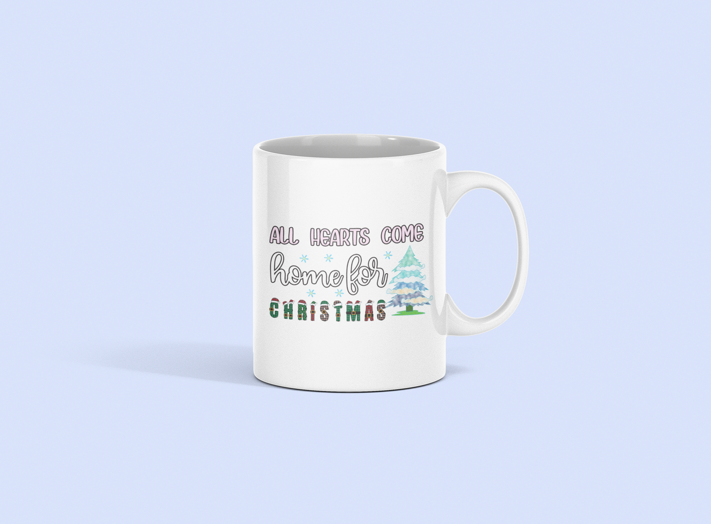 ALL HEARTS COME home for Christmas 11oz Coffee Mug, Christmas Mug Gift, Christmas Coffee Mug