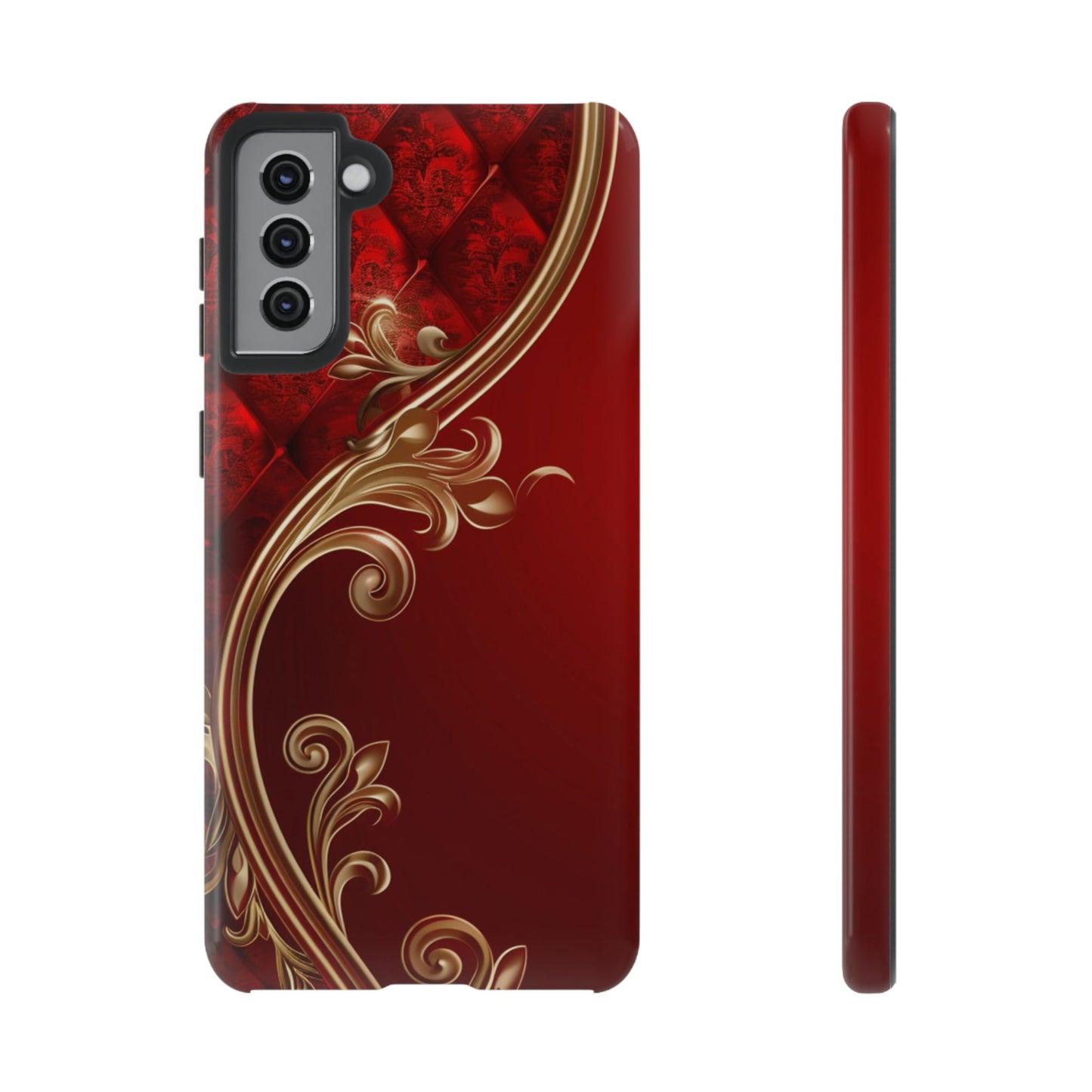 Luxury Red Christmas Phone Case – Festive Holiday Colors Design, Elegant Protective Cover