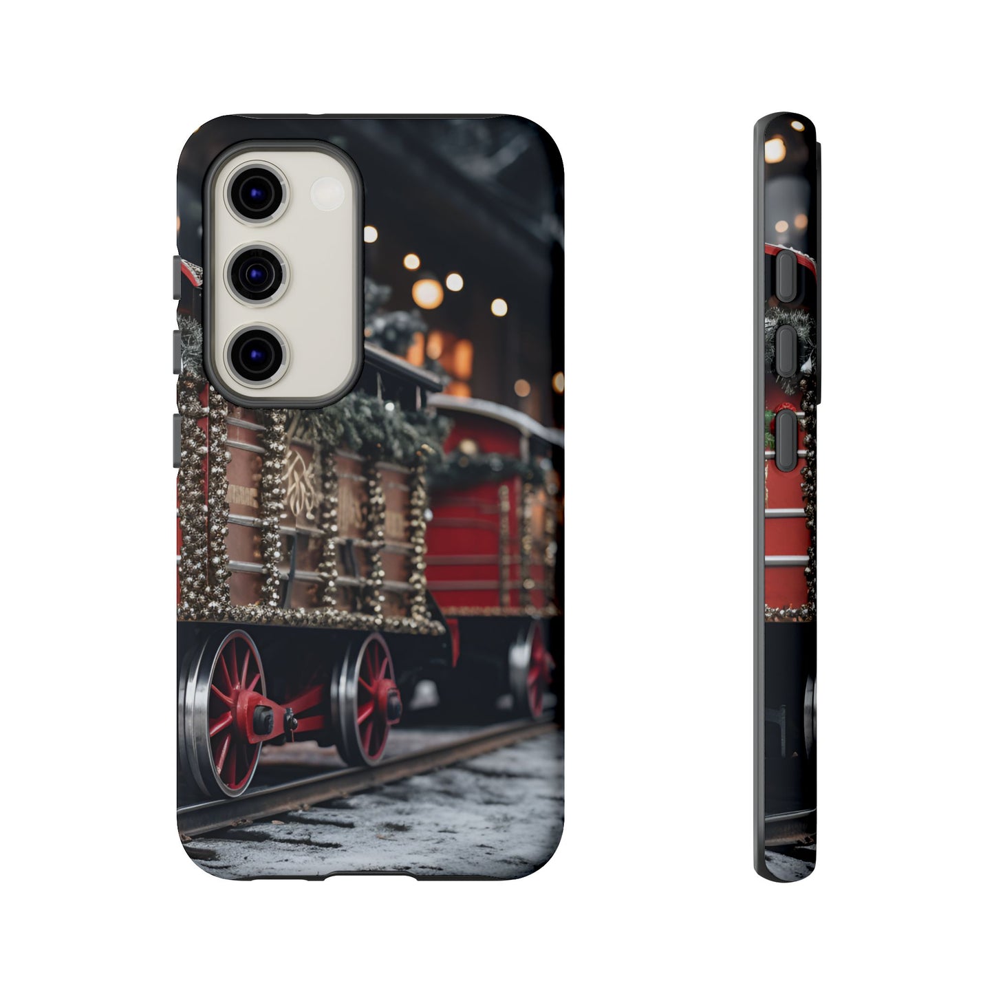 Christmas Train Phone Case – Festive Holiday Railroad Design, Vintage Winter Scene Protective Cover