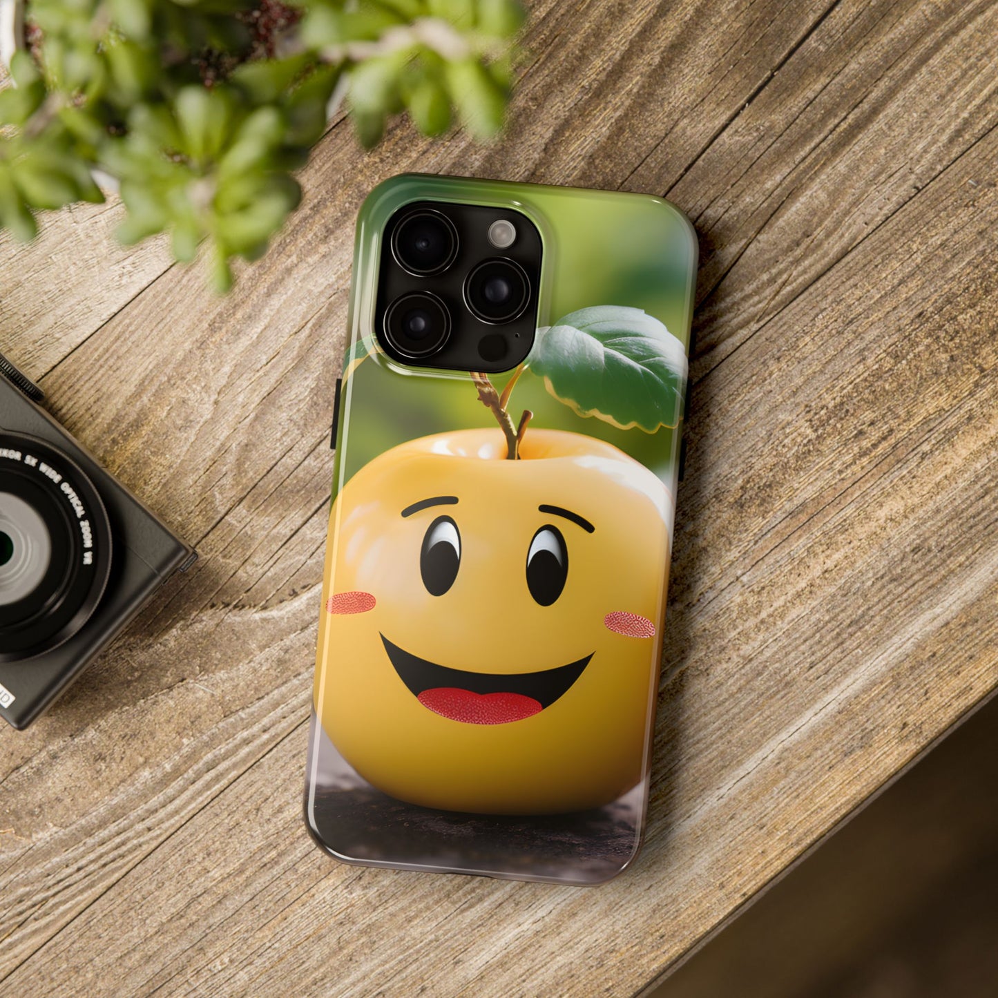 Happy Apple Tough iPhone Case