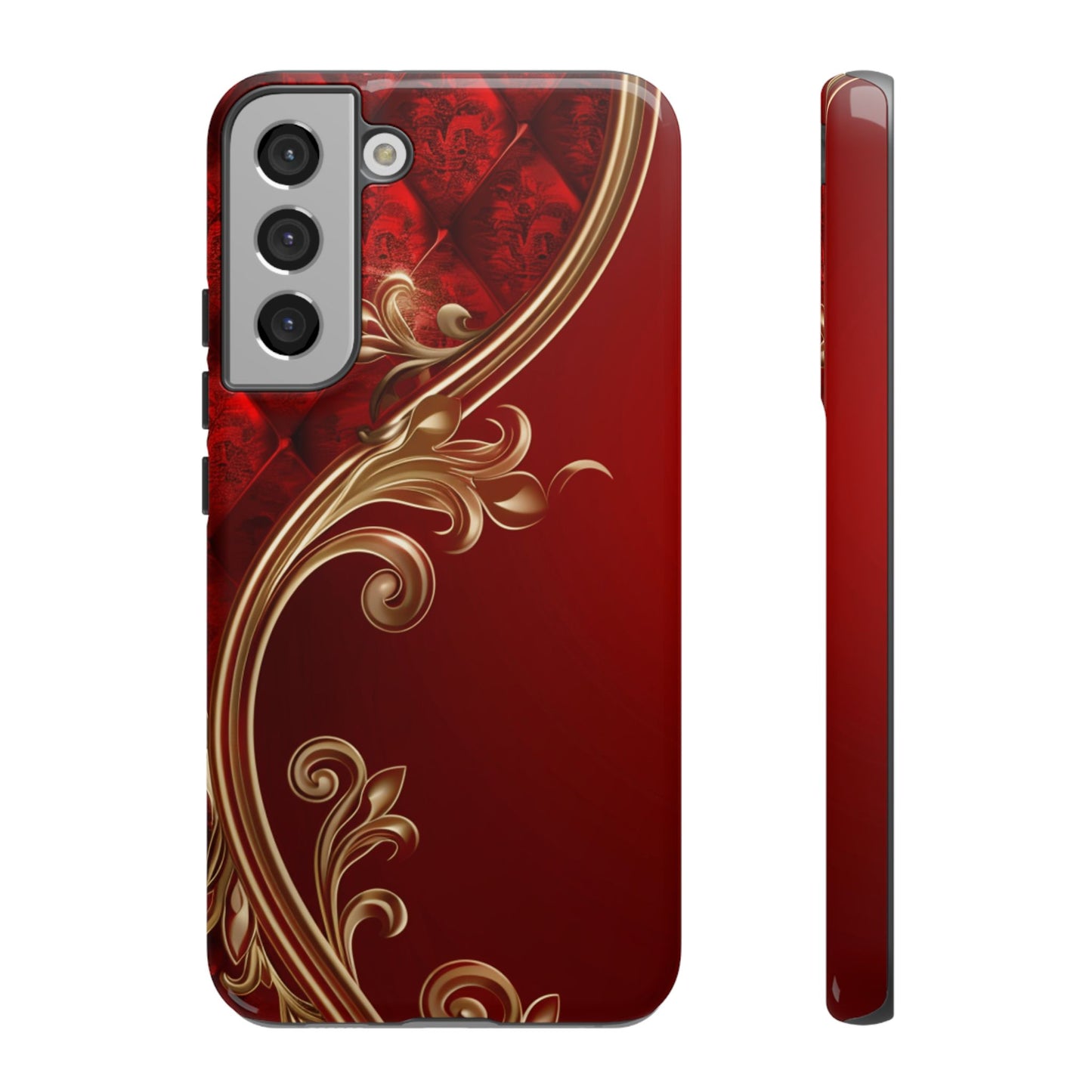 Luxury Red Christmas Phone Case – Festive Holiday Colors Design, Elegant Protective Cover