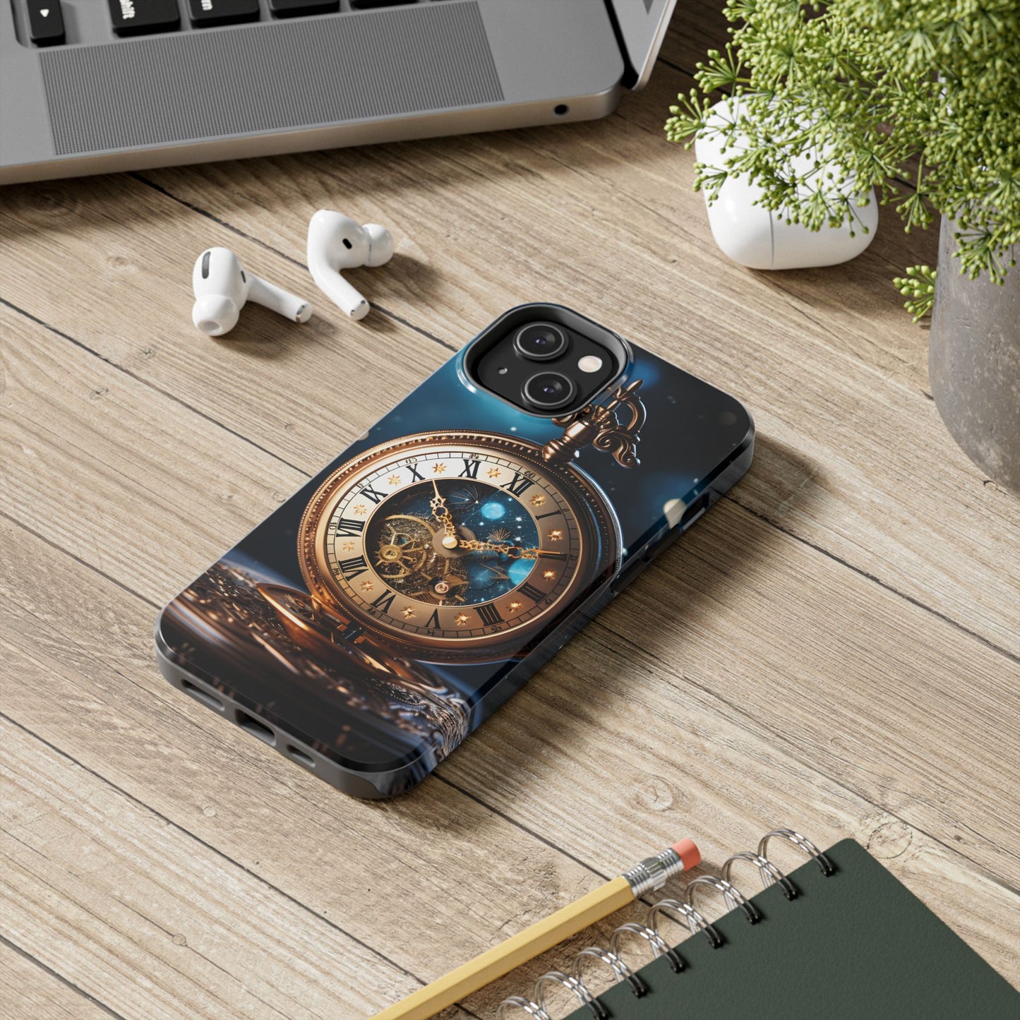 Antique Moon Clock Tough iPhone Cases