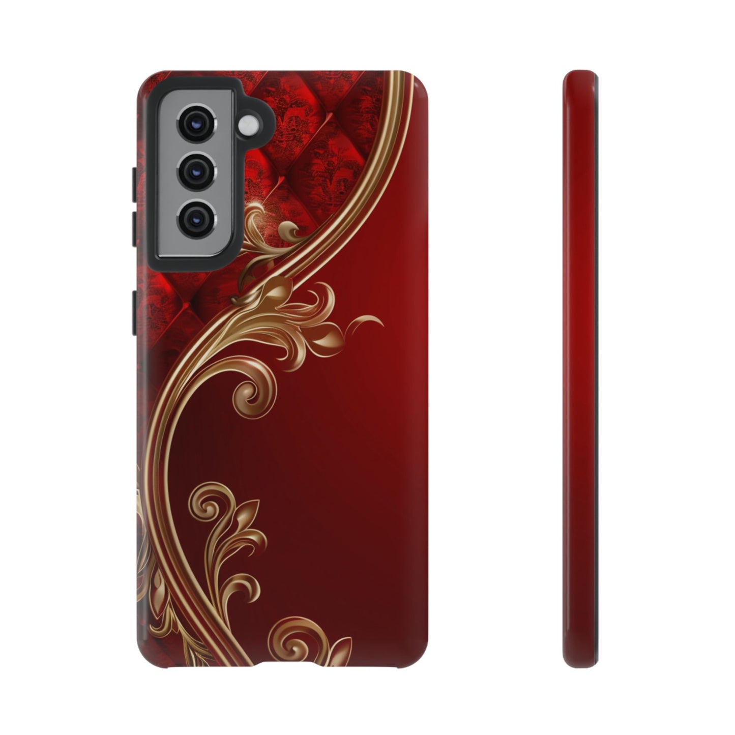 Luxury Red Christmas Phone Case – Festive Holiday Colors Design, Elegant Protective Cover