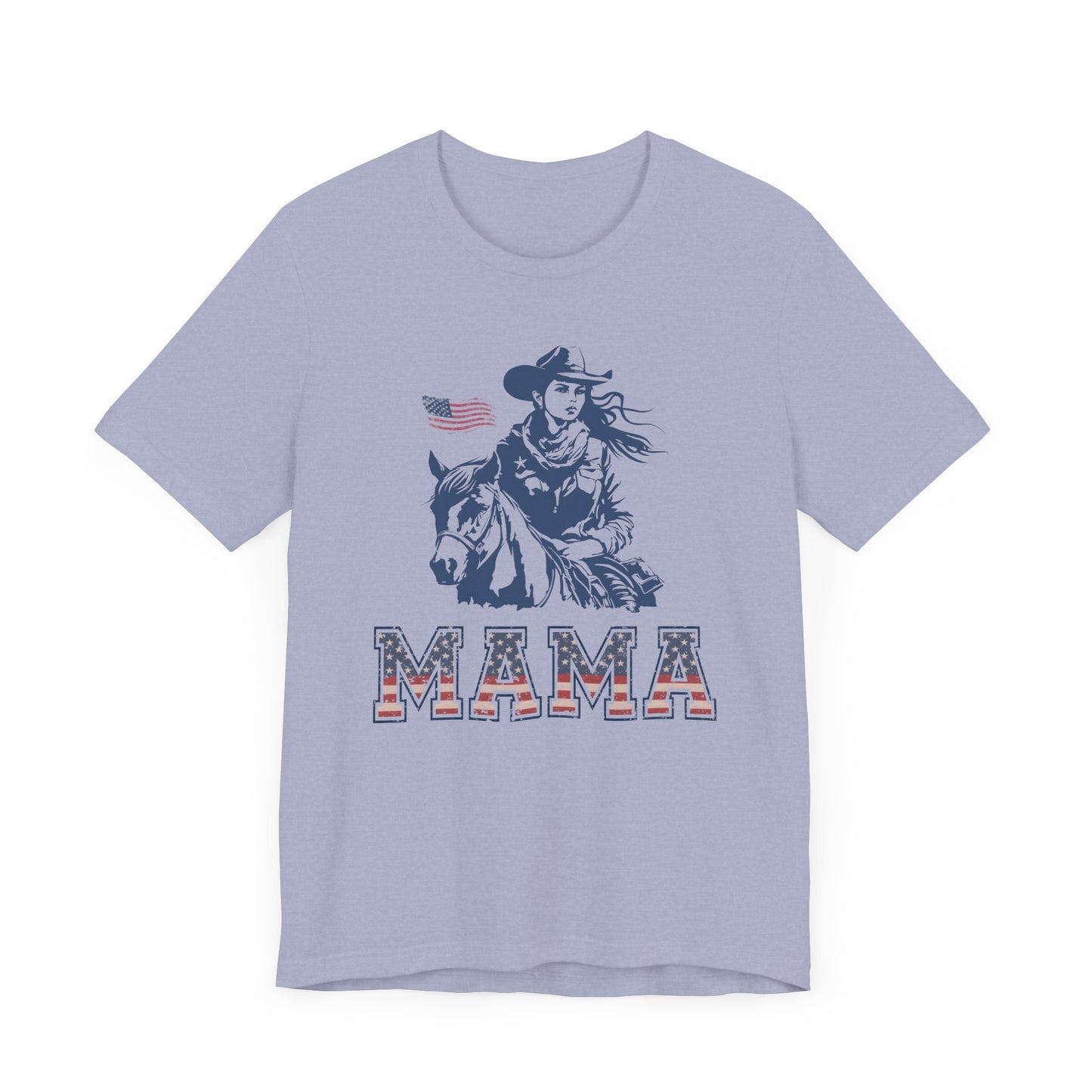 Mama American Retro Mothers Day T-shirt BELLA CANVAS Short Sleeve Tee