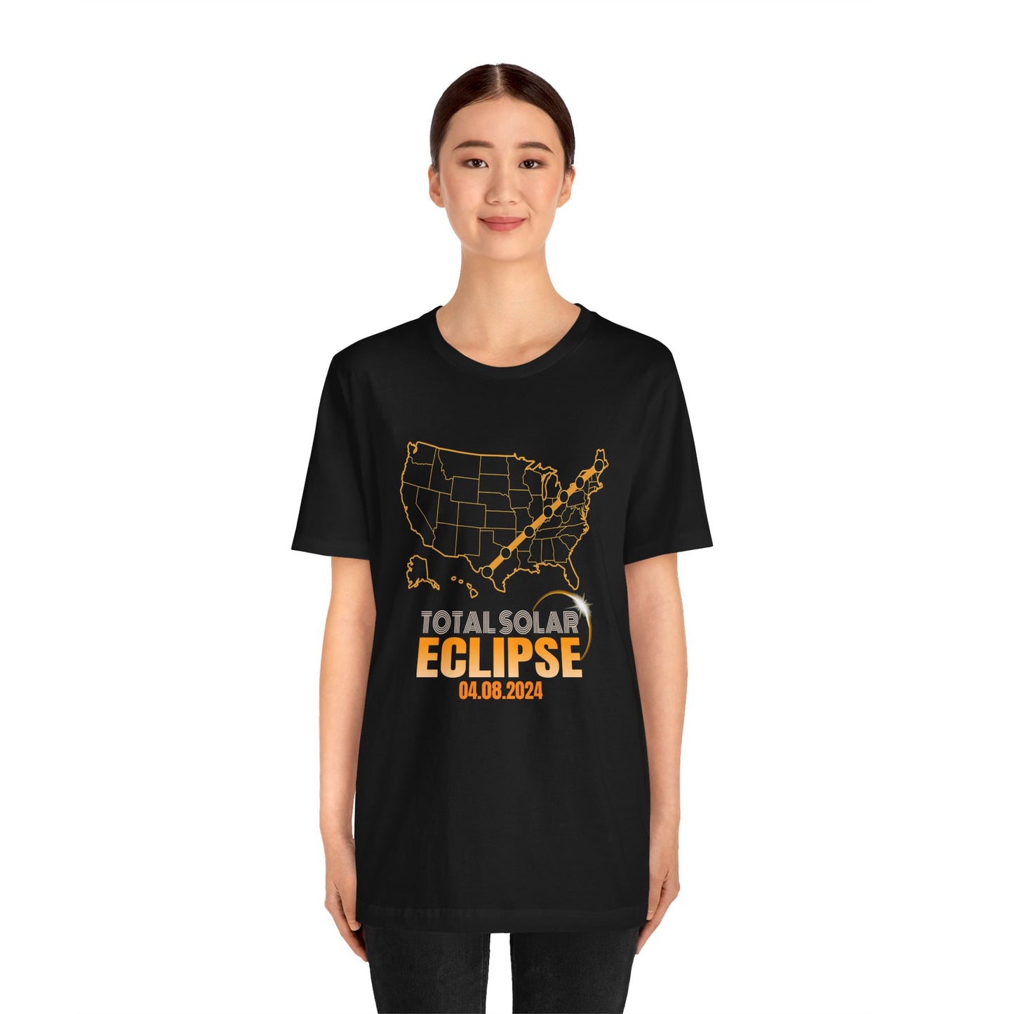 Cross Country Total Solar Eclipse 04.08.2024 Commemorative Unisex T-Shirt