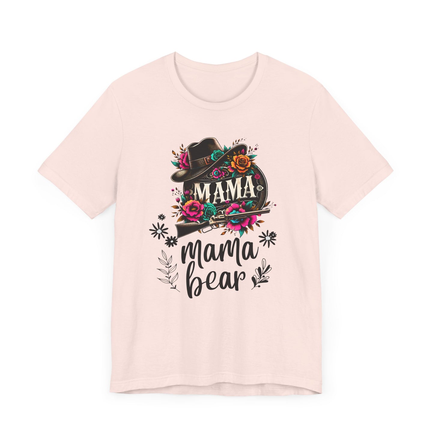 Mama Bear Flower Hut Mothers Day T-shirt BELLA CANVAS Short Sleeve Tee