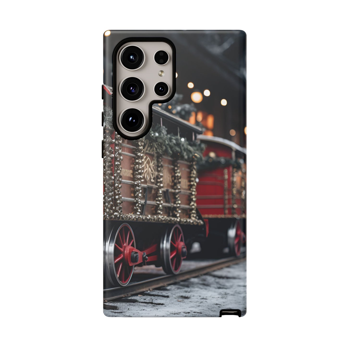 Christmas Train Phone Case – Festive Holiday Railroad Design, Vintage Winter Scene Protective Cover