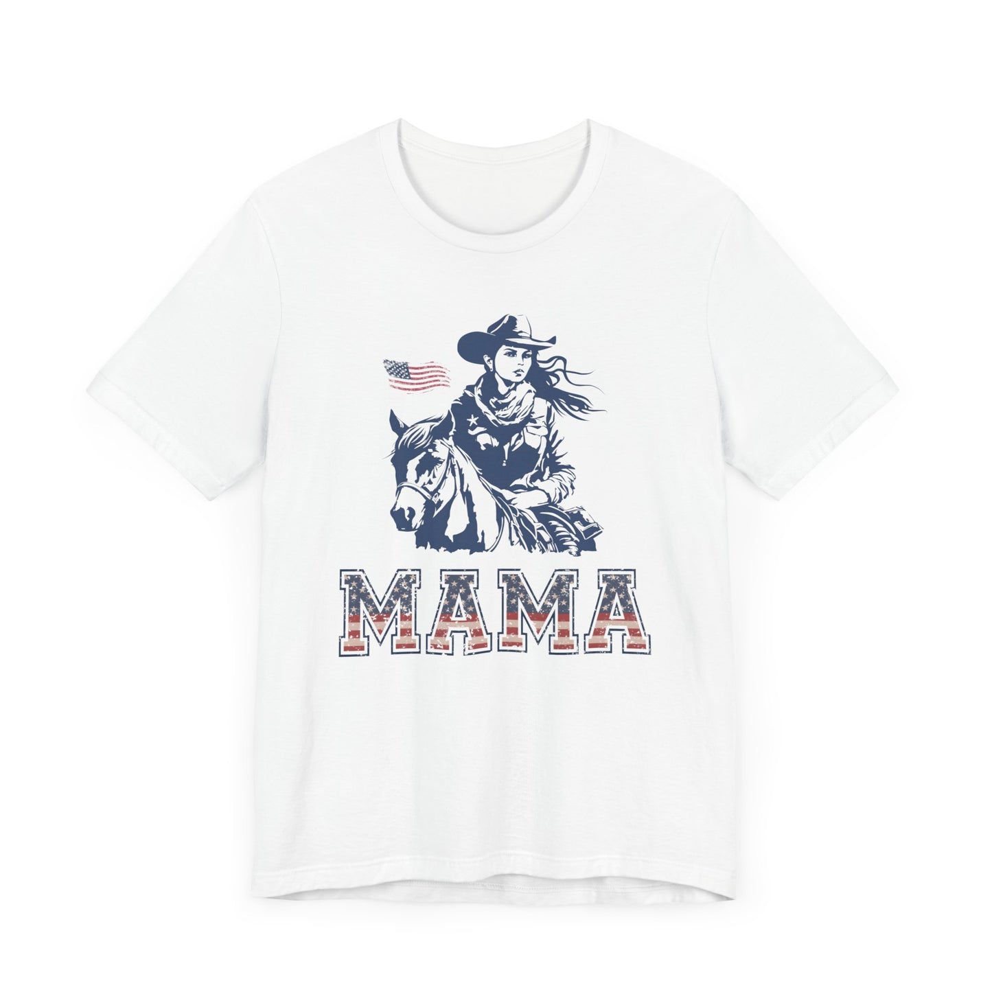 Mama American Retro Mothers Day T-shirt BELLA CANVAS Short Sleeve Tee