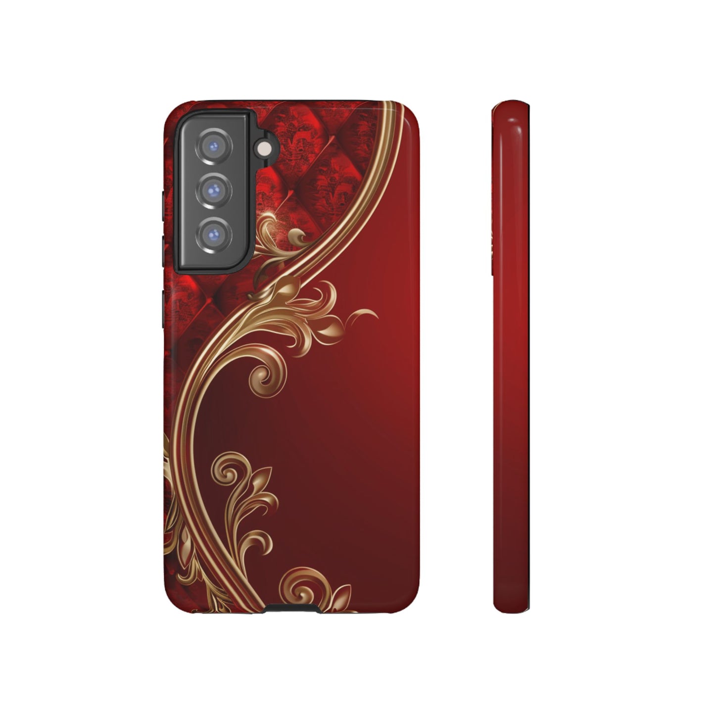 Luxury Red Christmas Phone Case – Festive Holiday Colors Design, Elegant Protective Cover