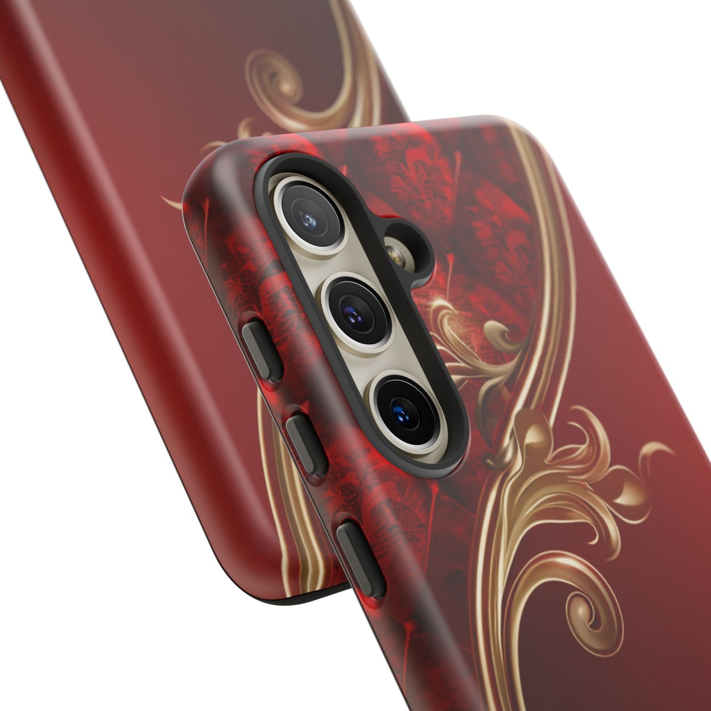 Luxury Red Christmas Phone Case – Festive Holiday Colors Design, Elegant Protective Cover