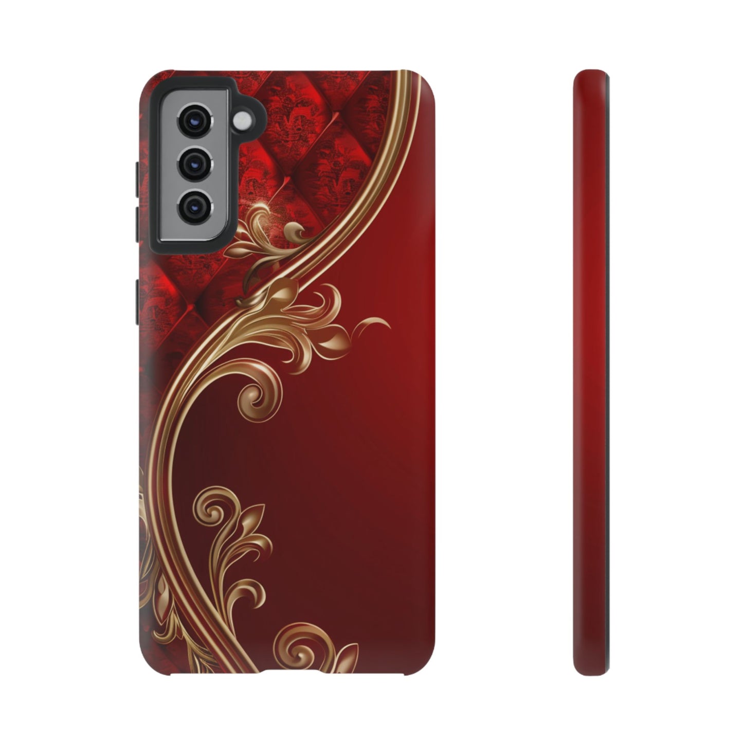 Luxury Red Christmas Phone Case – Festive Holiday Colors Design, Elegant Protective Cover