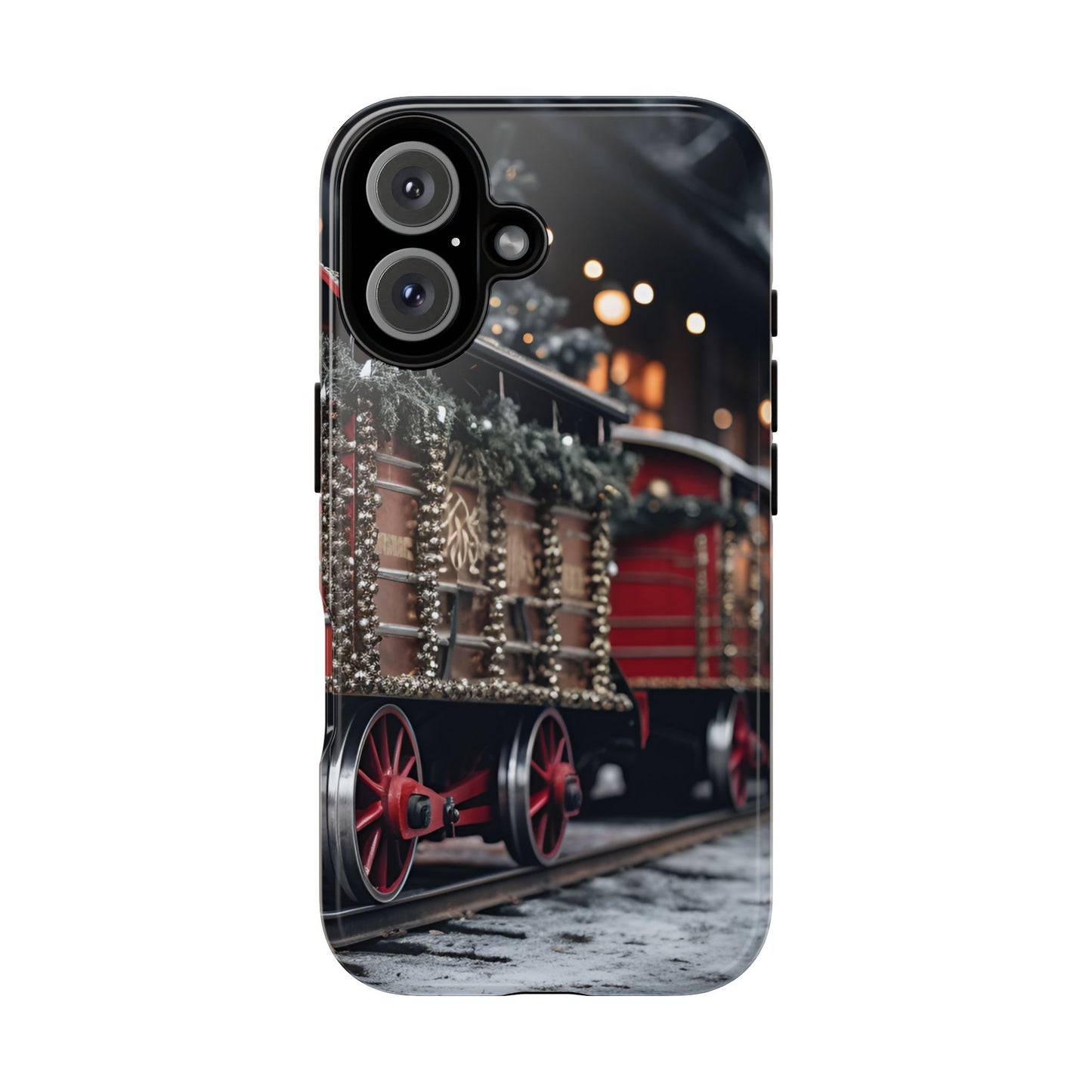 Christmas Train Phone Case – Festive Holiday Railroad Design, Vintage Winter Scene Protective Cover