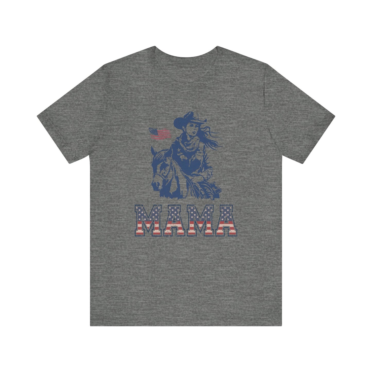 Mama American Retro Mothers Day T-shirt BELLA CANVAS Short Sleeve Tee