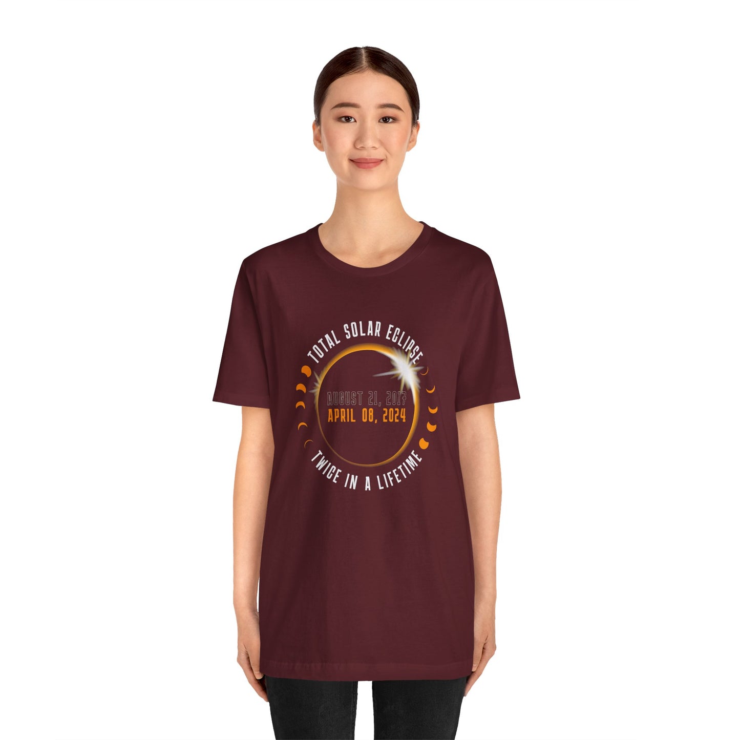 Total Solar Eclipse Twice in A Lifetime 2024 Commemorative Unisex T-Shirt