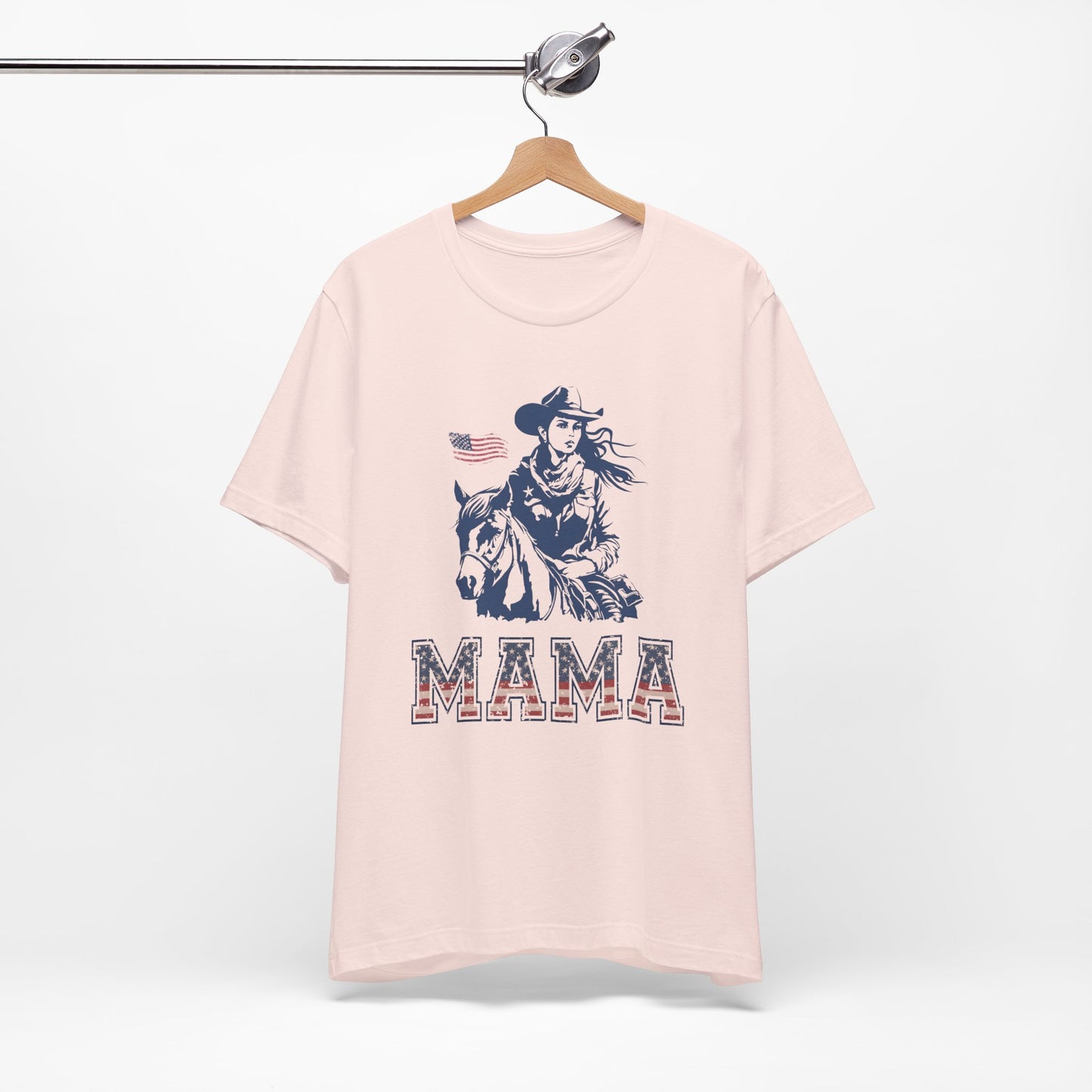 Mama American Retro Mothers Day T-shirt BELLA CANVAS Short Sleeve Tee