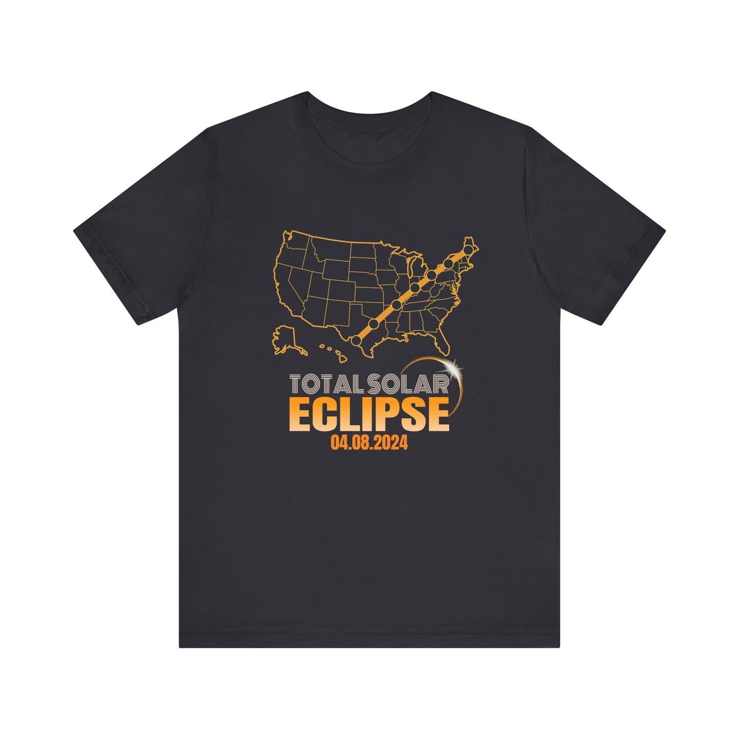 Cross Country Total Solar Eclipse 04.08.2024 Commemorative Unisex T-Shirt