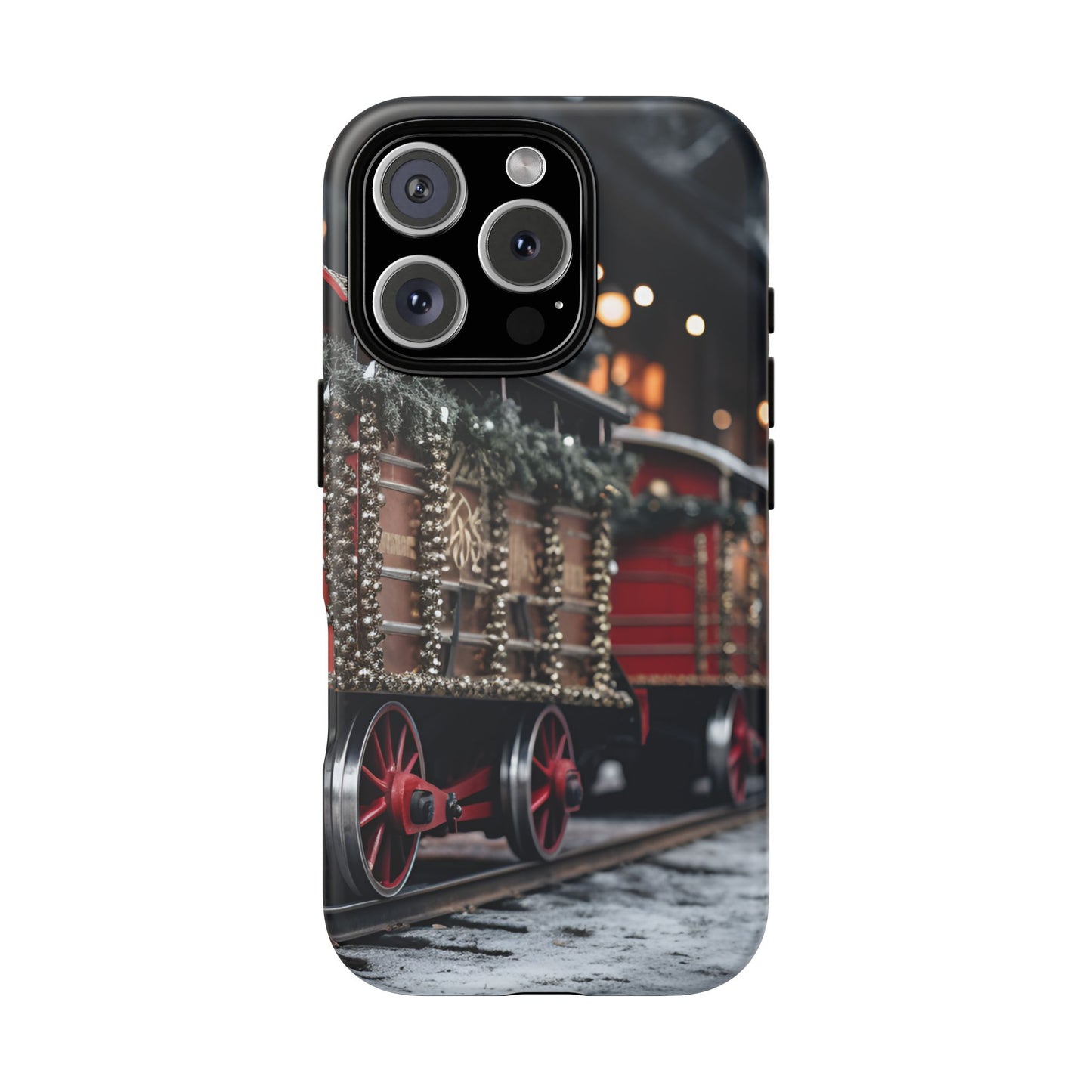 Christmas Train Phone Case – Festive Holiday Railroad Design, Vintage Winter Scene Protective Cover