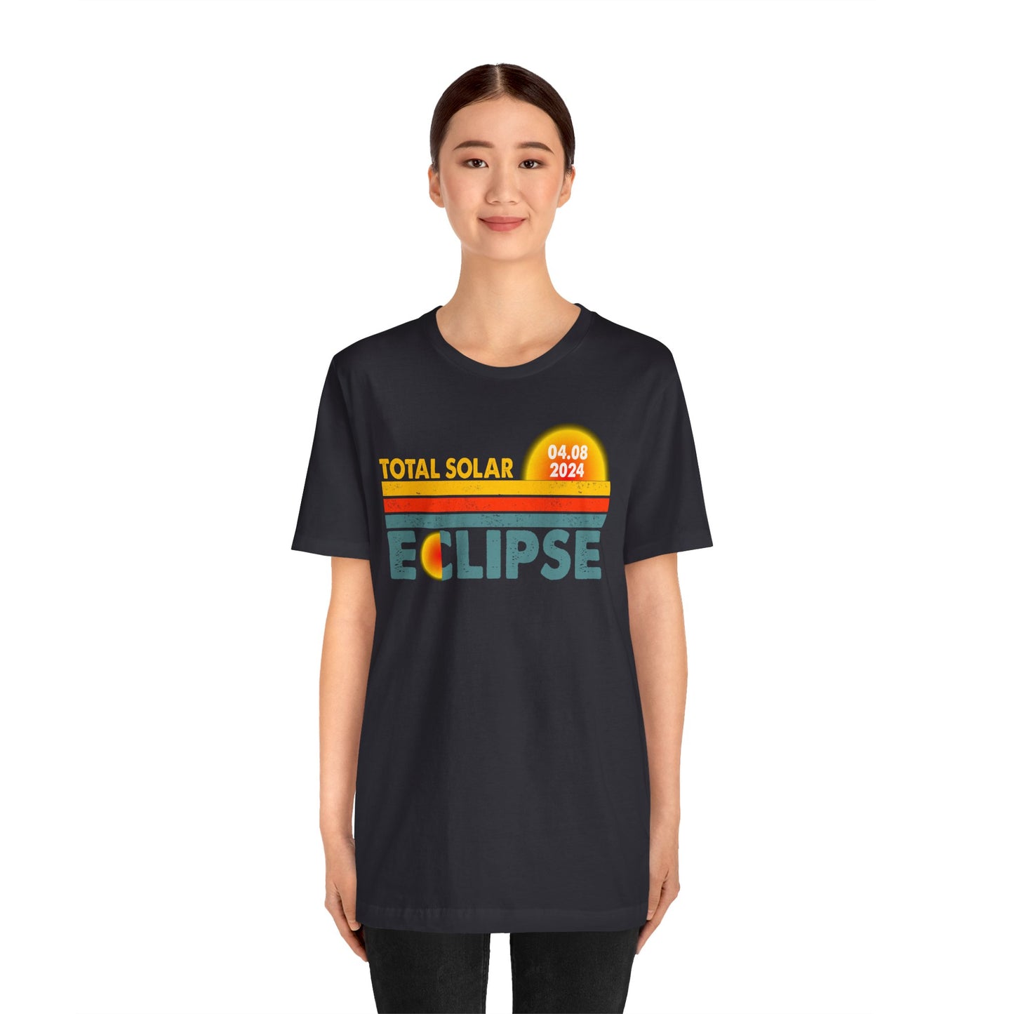 Retro Vintage Total Solar Eclipse April 8th 2024 Commemorative Unisex T-Shirt