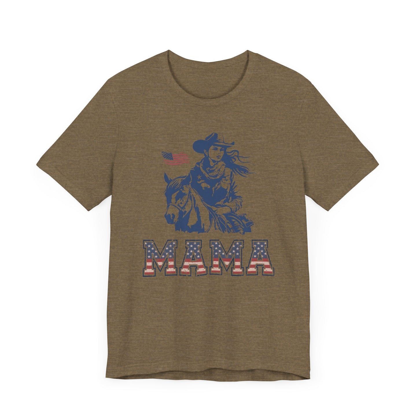 Mama American Retro Mothers Day T-shirt BELLA CANVAS Short Sleeve Tee