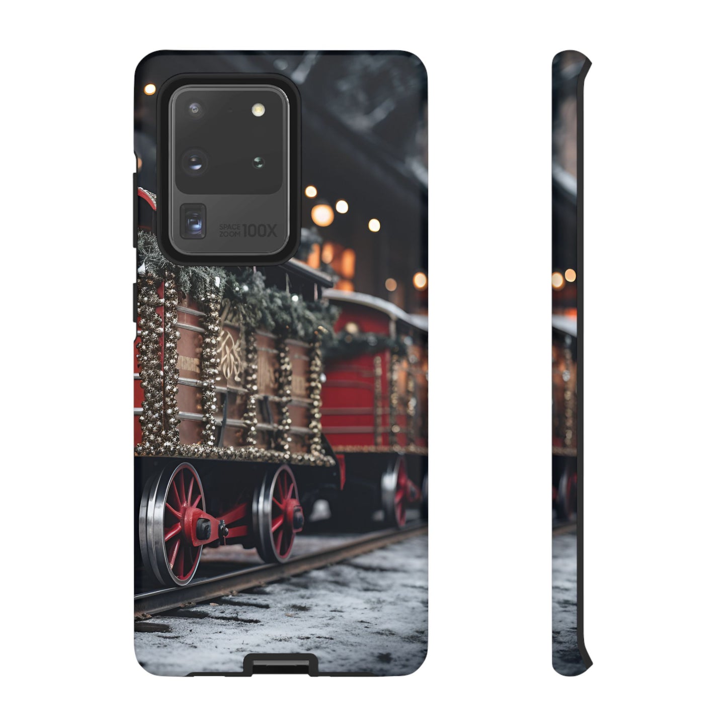 Christmas Train Phone Case – Festive Holiday Railroad Design, Vintage Winter Scene Protective Cover