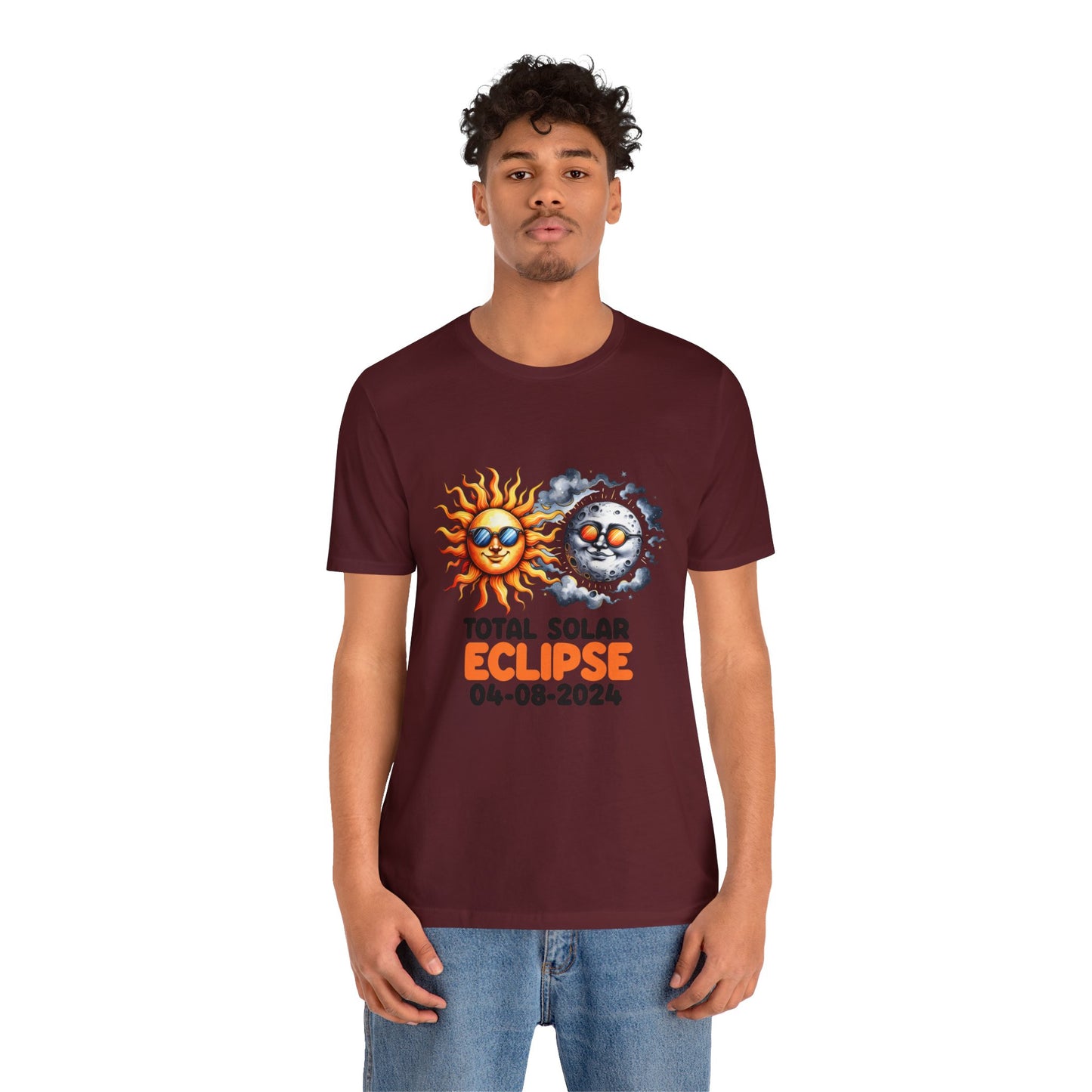 Total Solar Eclipse 04-08-2024 Sun Moon Commemorative Unisex T-Shirt