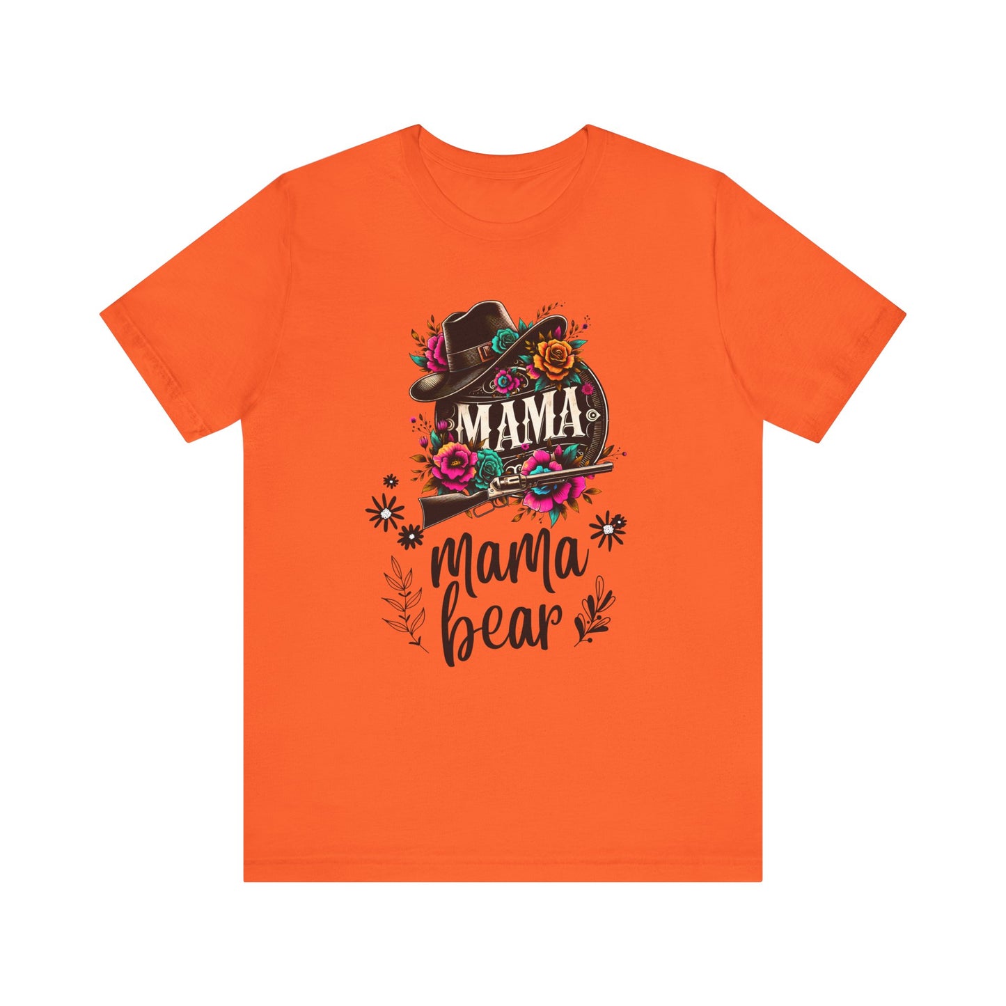 Mama Bear Flower Hut Mothers Day T-shirt BELLA CANVAS Short Sleeve Tee