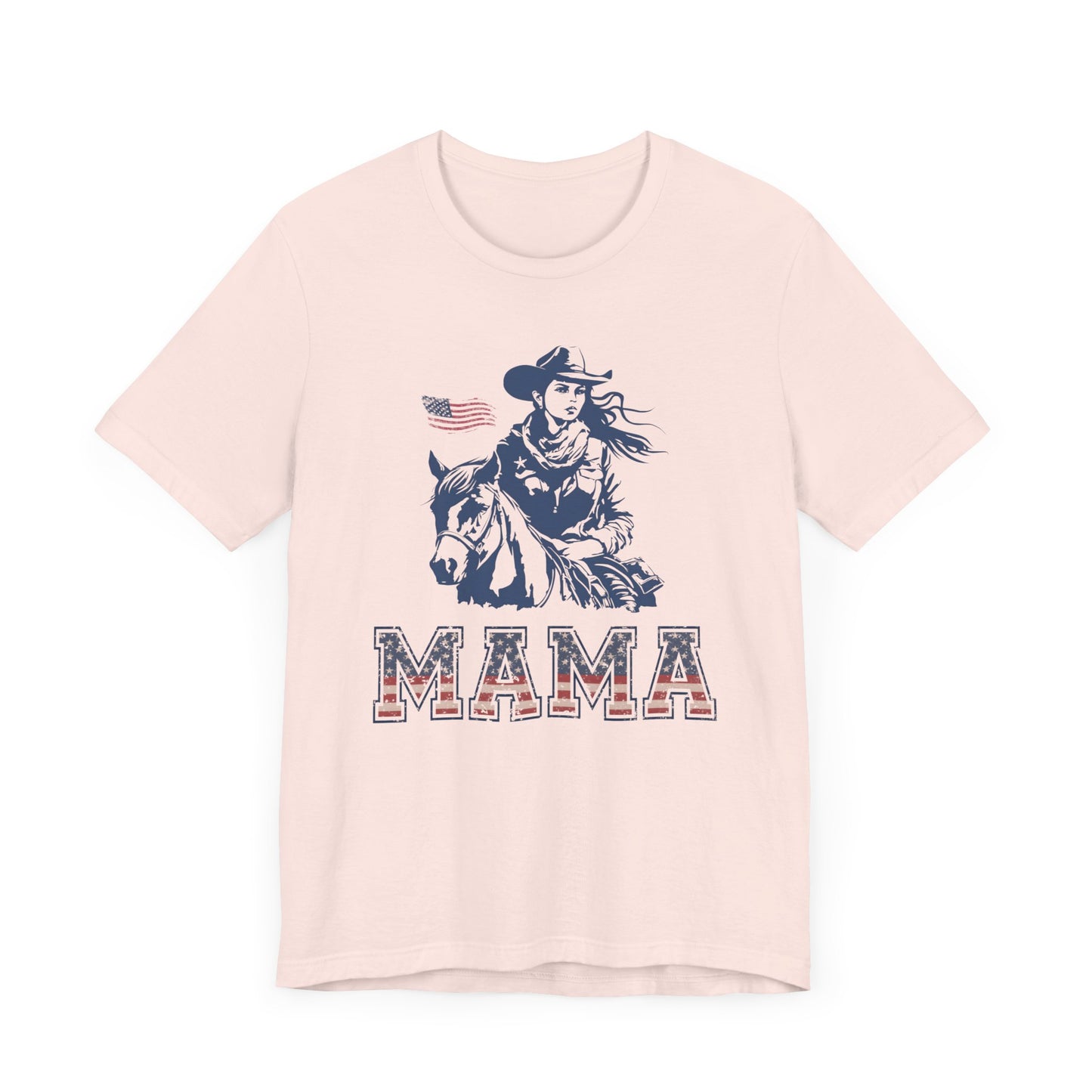 Mama American Retro Mothers Day T-shirt BELLA CANVAS Short Sleeve Tee