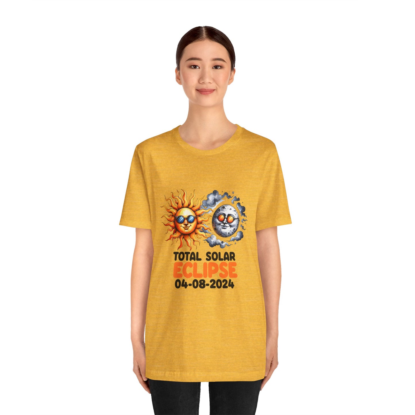 Total Solar Eclipse 04-08-2024 Sun Moon Commemorative Unisex T-Shirt