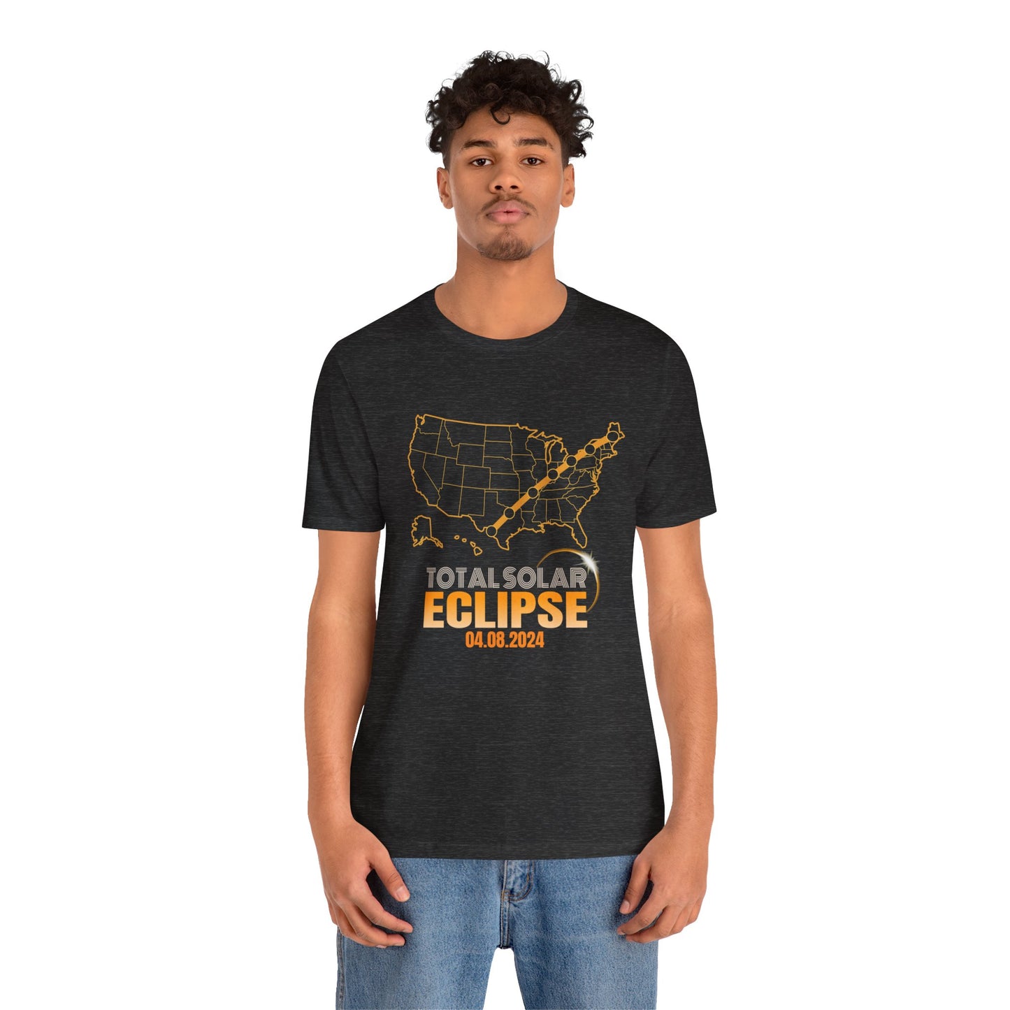 Cross Country Total Solar Eclipse 04.08.2024 Commemorative Unisex T-Shirt