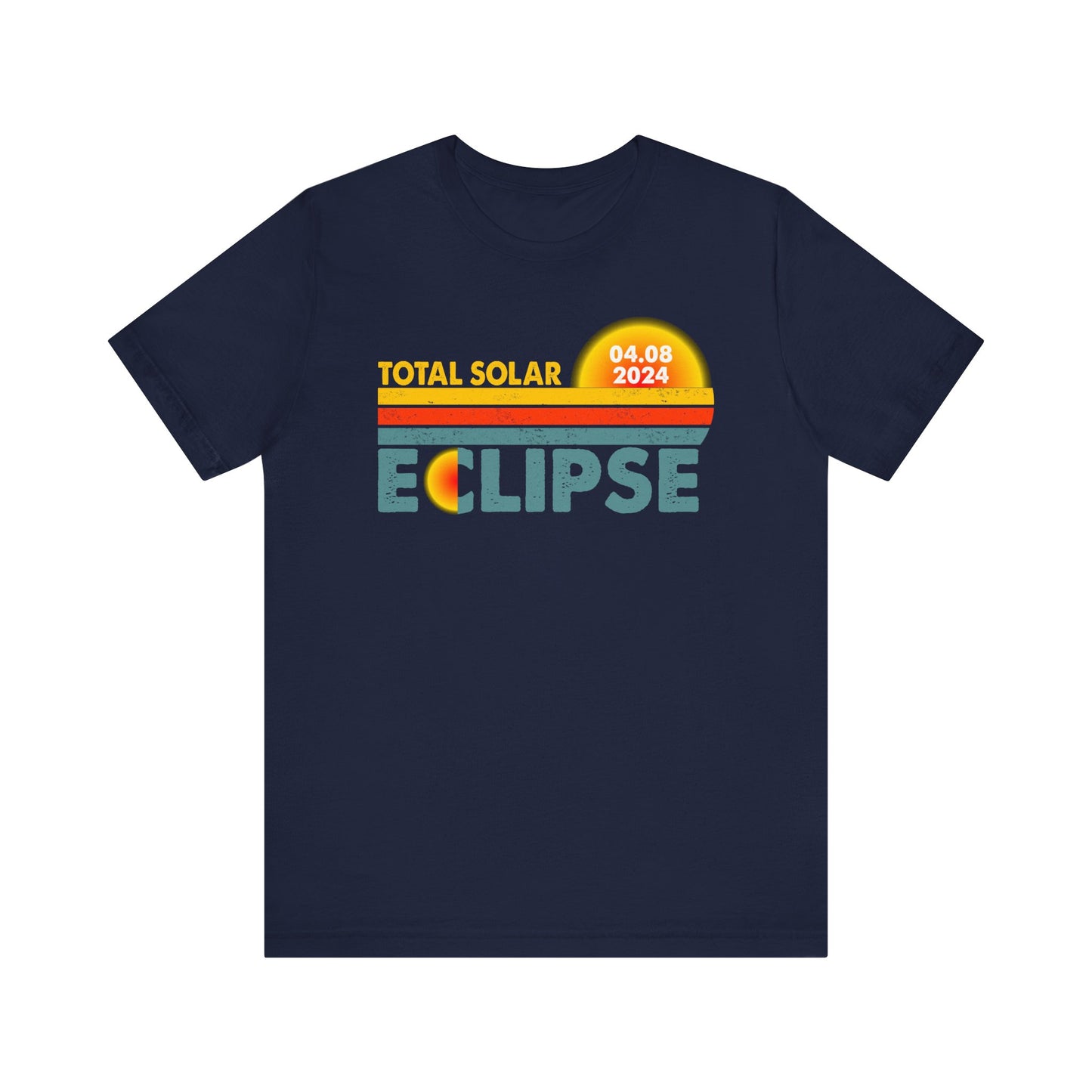 Retro Vintage Total Solar Eclipse April 8th 2024 Commemorative Unisex T-Shirt