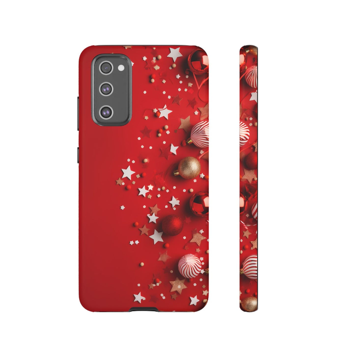 Luxury Red Christmas Decor Phone Case – Decorative Wrap-Inspired Design, Stylish Holiday Cover