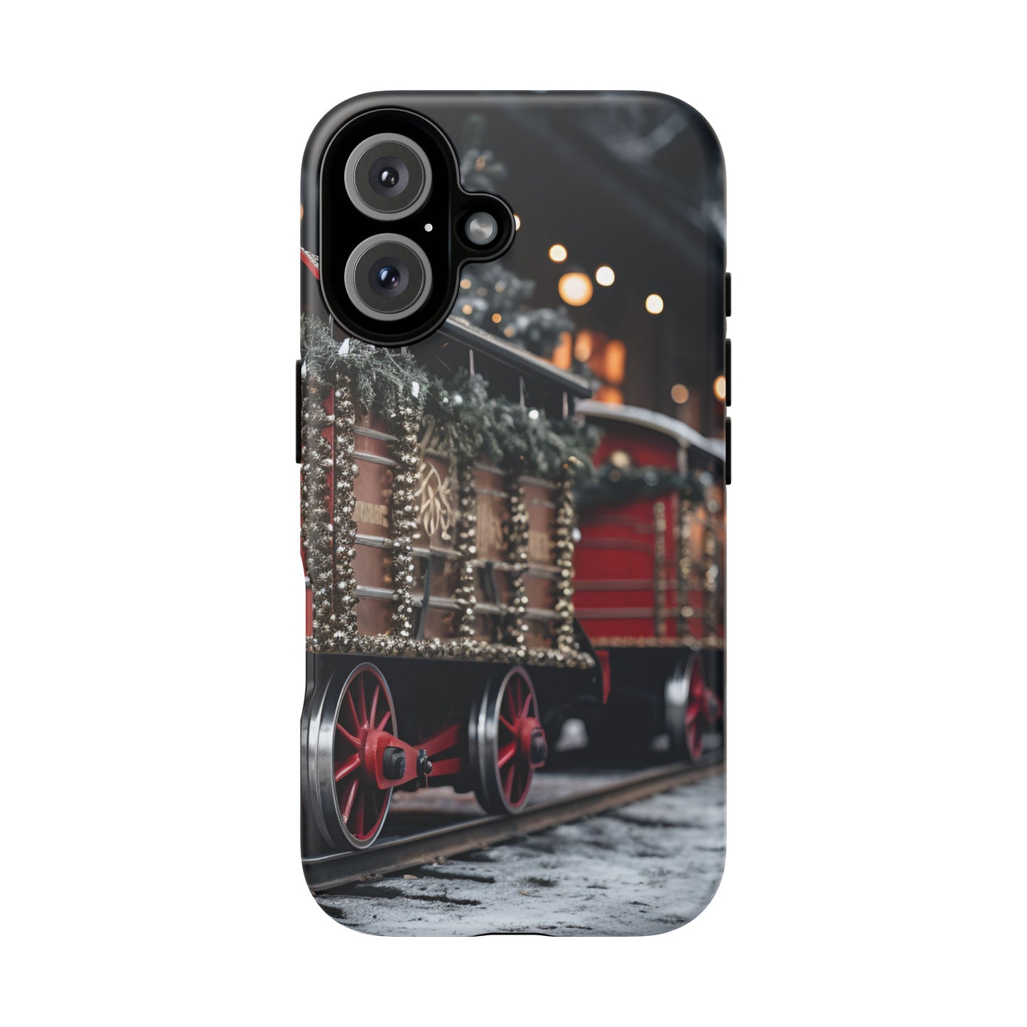 Christmas Train Phone Case – Festive Holiday Railroad Design, Vintage Winter Scene Protective Cover