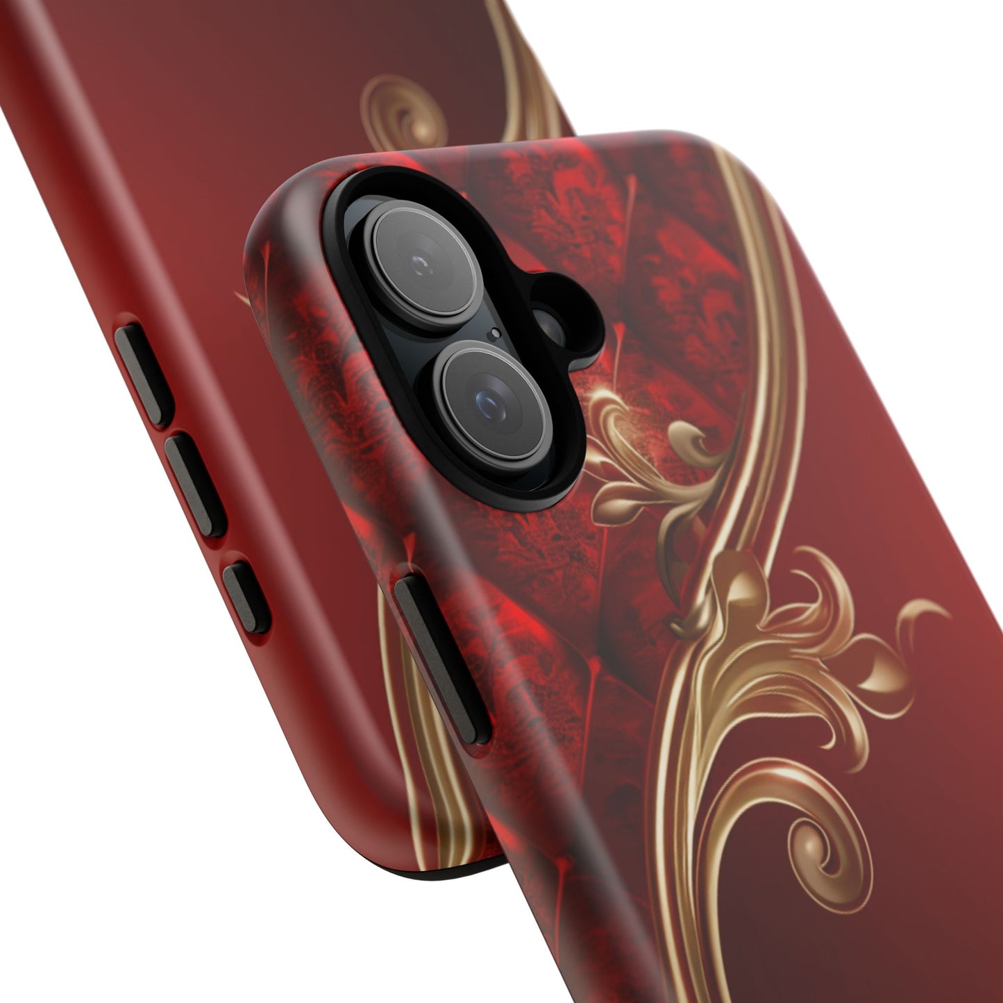 Luxury Red Christmas Phone Case – Festive Holiday Colors Design, Elegant Protective Cover