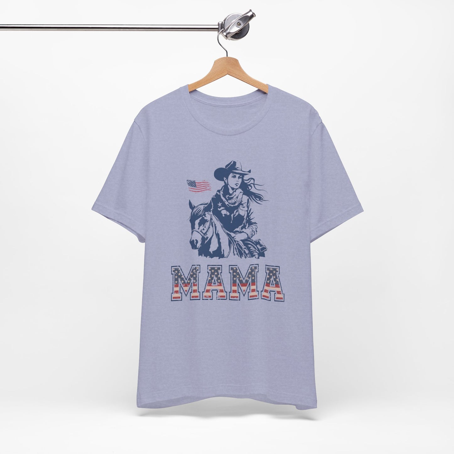 Mama American Retro Mothers Day T-shirt BELLA CANVAS Short Sleeve Tee