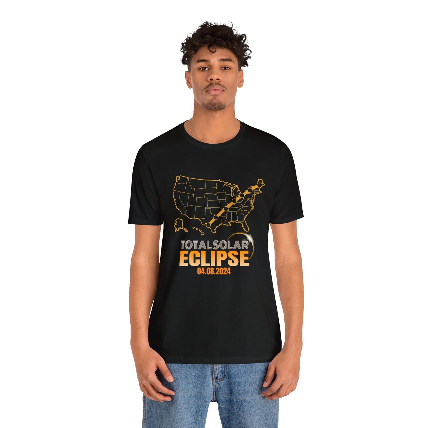 Cross Country Total Solar Eclipse 04.08.2024 Commemorative Unisex T-Shirt