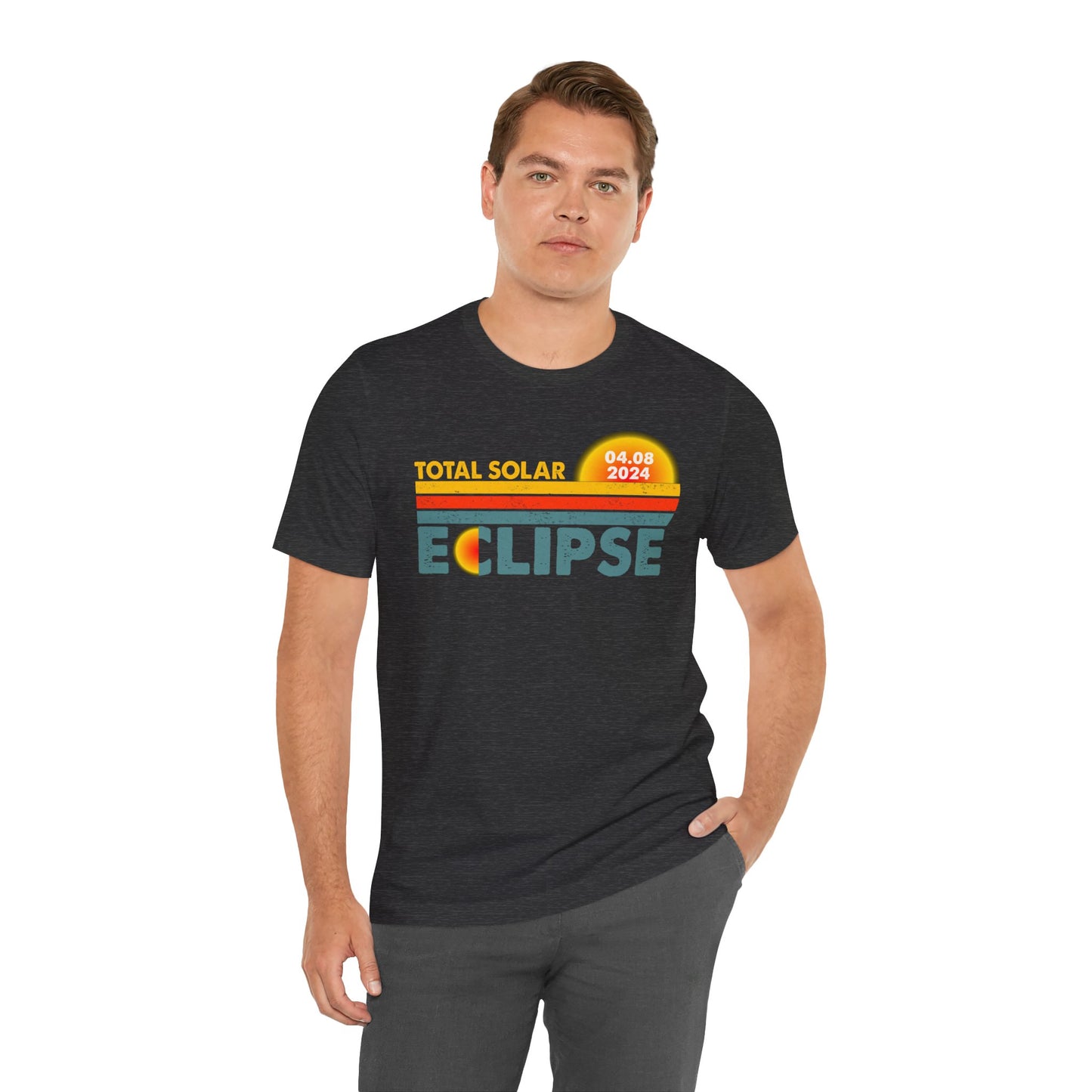 Retro Vintage Total Solar Eclipse April 8th 2024 Commemorative Unisex T-Shirt