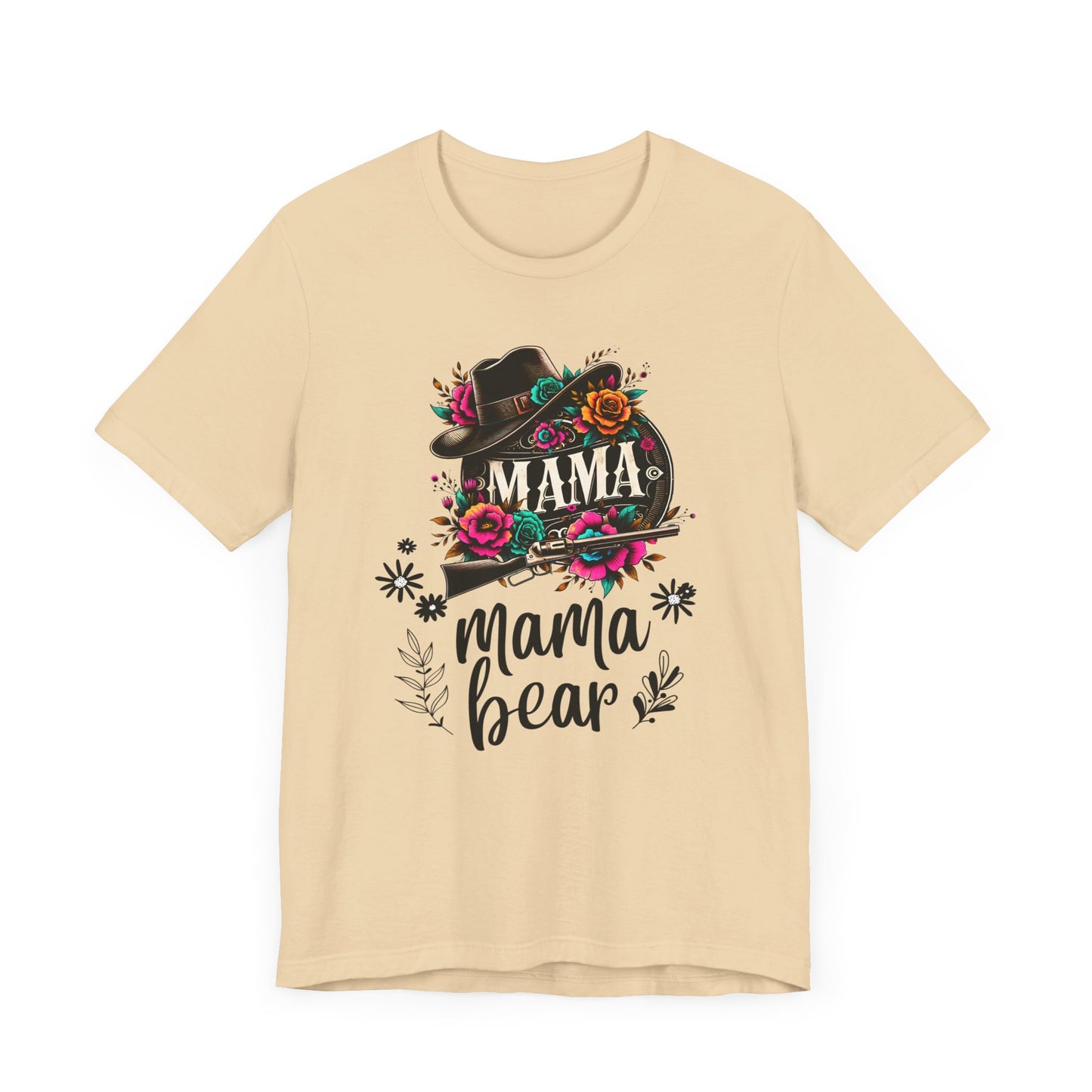 Mama Bear Flower Hut Mothers Day T-shirt BELLA CANVAS Short Sleeve Tee