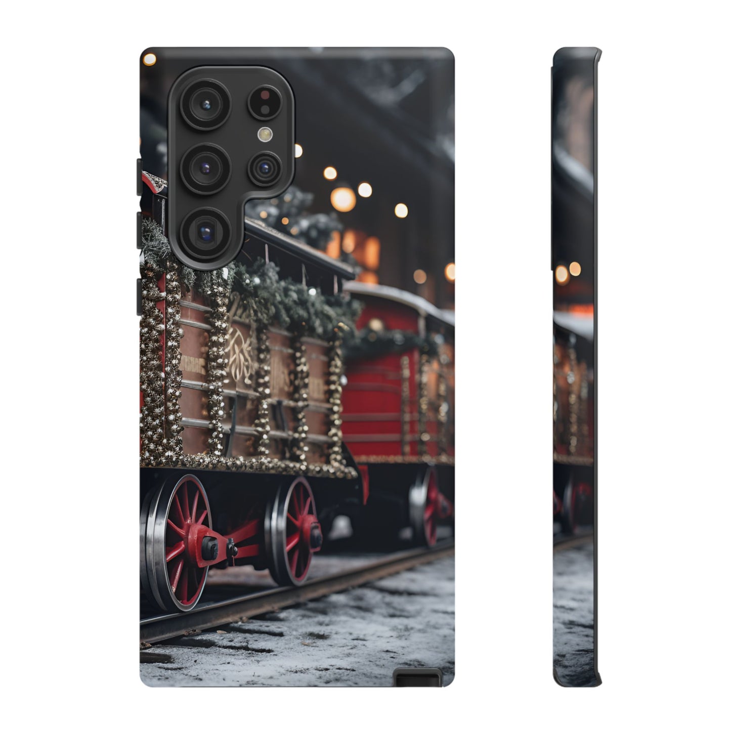 Christmas Train Phone Case – Festive Holiday Railroad Design, Vintage Winter Scene Protective Cover