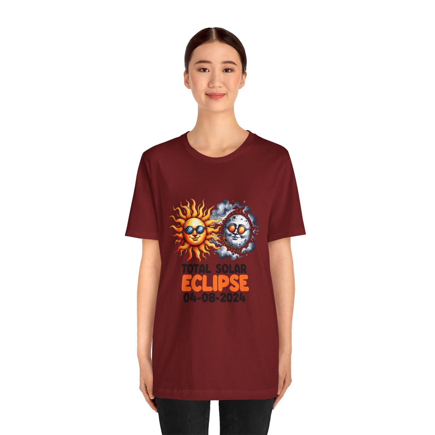 Total Solar Eclipse 04-08-2024 Sun Moon Commemorative Unisex T-Shirt