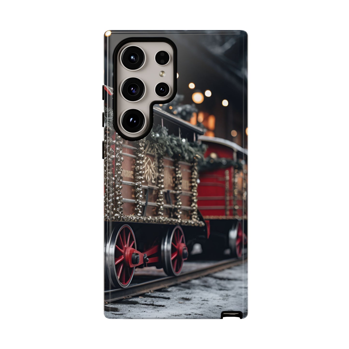 Christmas Train Phone Case – Festive Holiday Railroad Design, Vintage Winter Scene Protective Cover