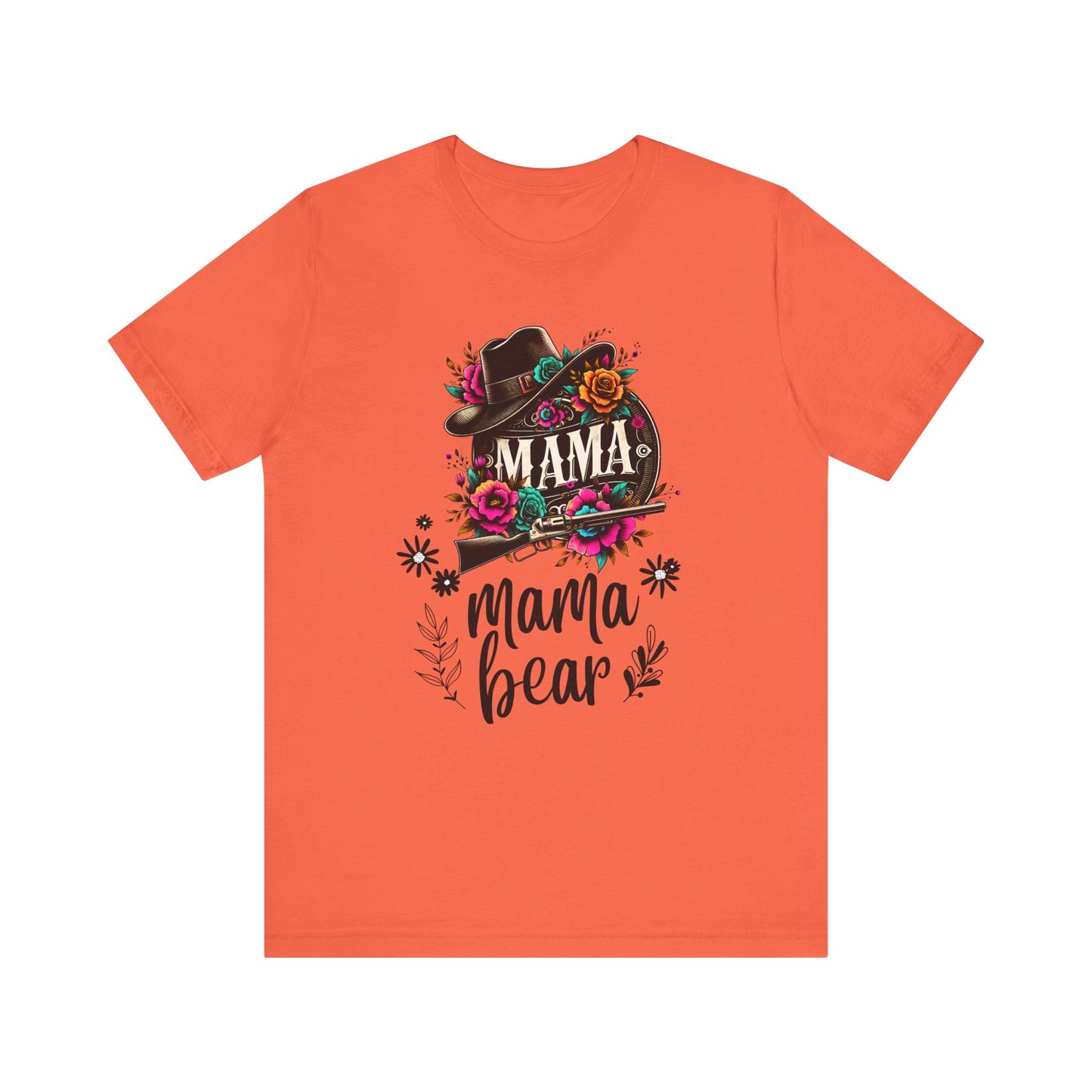 Mama Bear Flower Hut Mothers Day T-shirt BELLA CANVAS Short Sleeve Tee