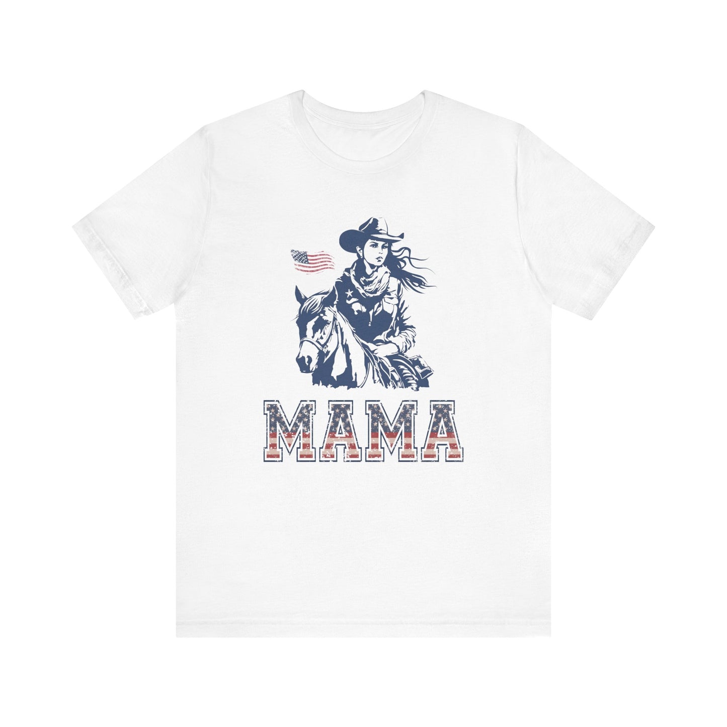 Mama American Retro Mothers Day T-shirt BELLA CANVAS Short Sleeve Tee