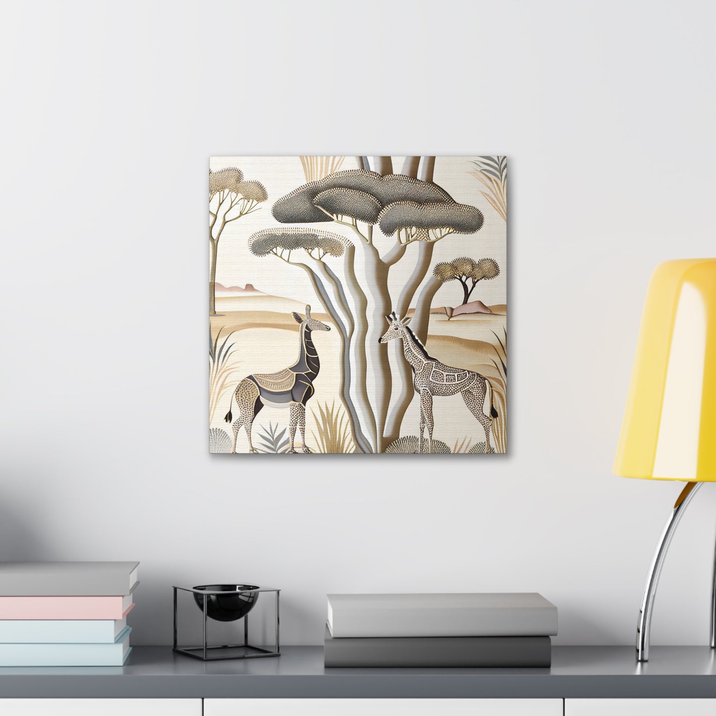 Canvas Portrait Giraffe Art