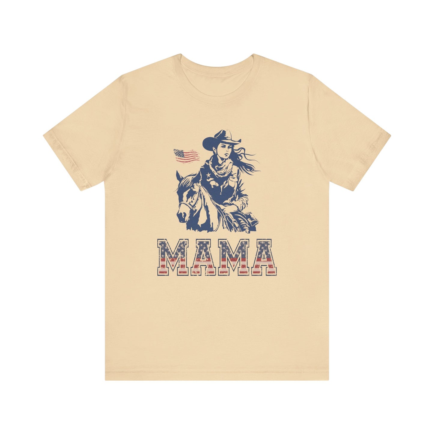 Mama American Retro Mothers Day T-shirt BELLA CANVAS Short Sleeve Tee