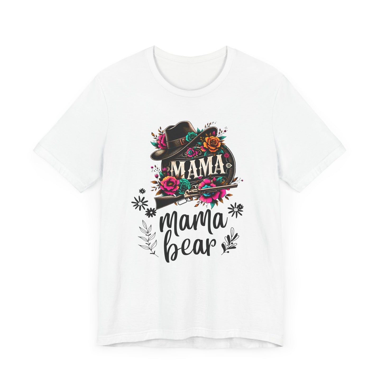 Mama Bear Flower Hut Mothers Day T-shirt BELLA CANVAS Short Sleeve Tee