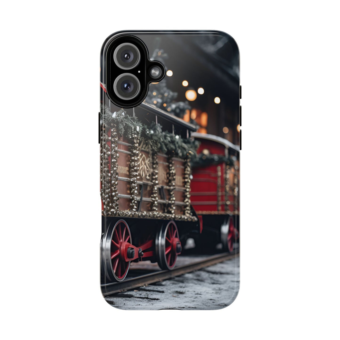 Christmas Train Phone Case – Festive Holiday Railroad Design, Vintage Winter Scene Protective Cover