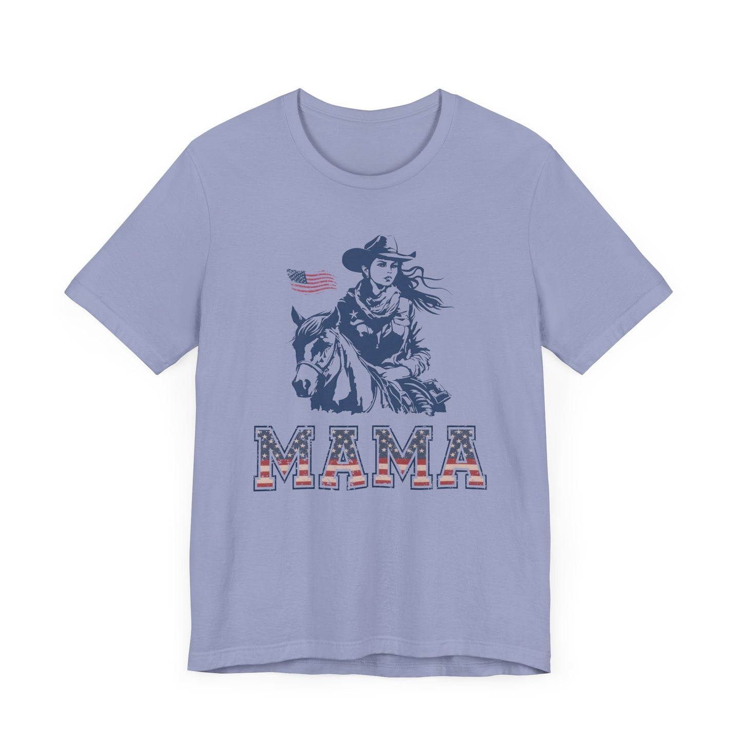 Mama American Retro Mothers Day T-shirt BELLA CANVAS Short Sleeve Tee