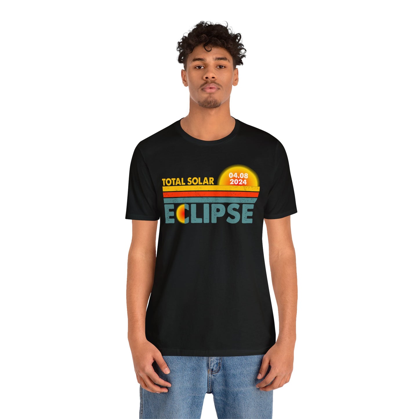 Retro Vintage Total Solar Eclipse April 8th 2024 Commemorative Unisex T-Shirt