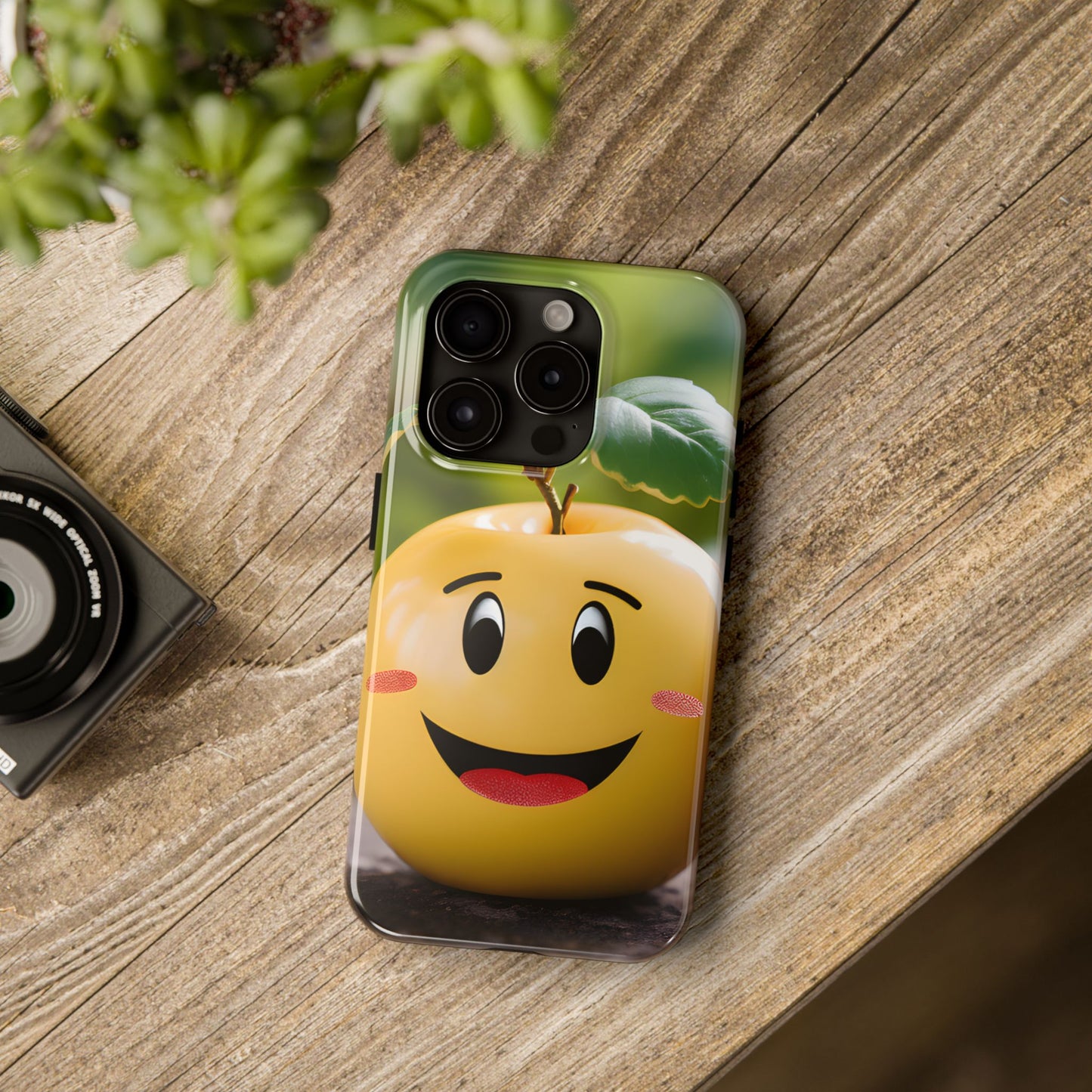 Happy Apple Tough iPhone Case